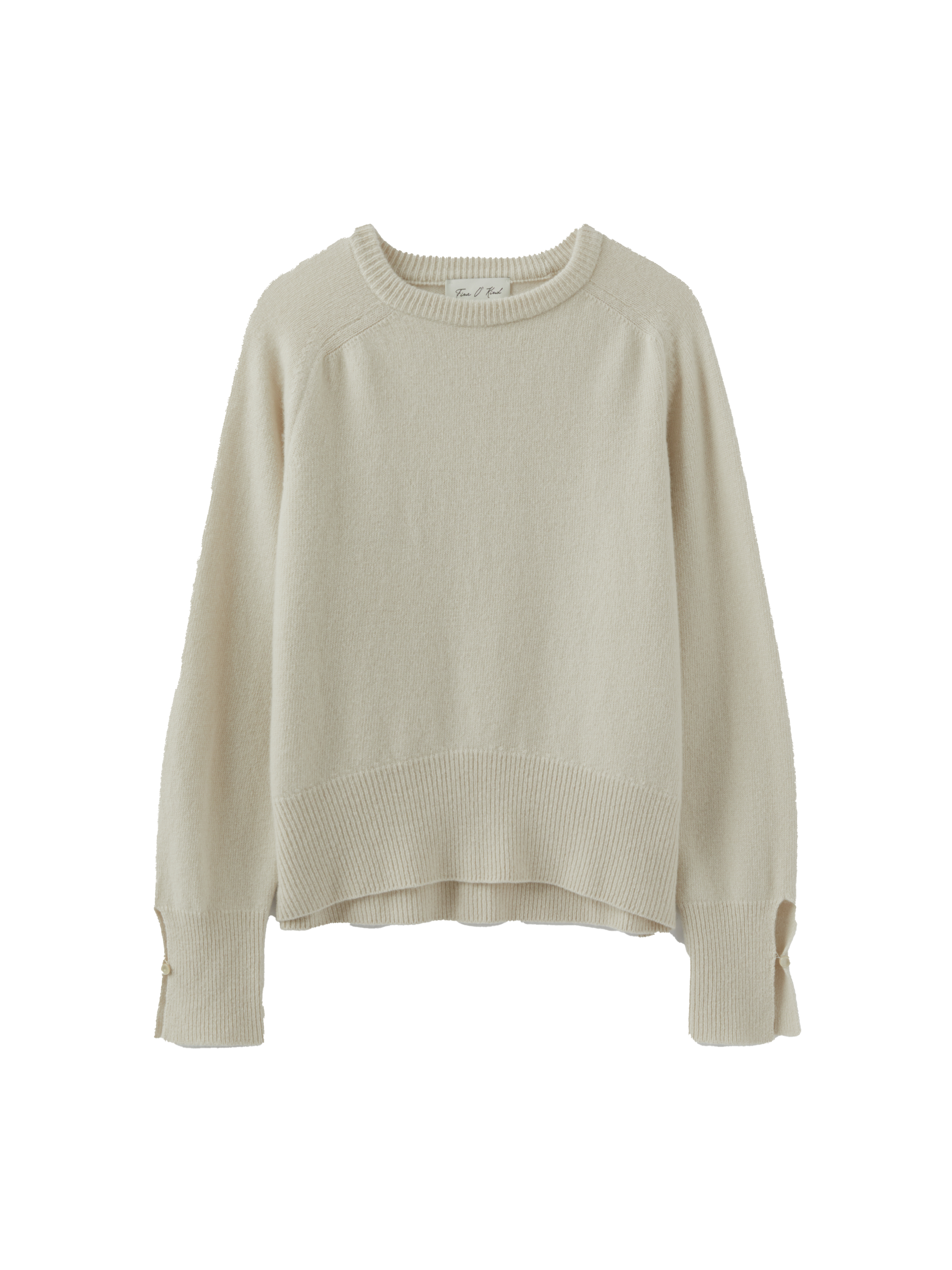 SADDLE ROUND SWEATER_BEIGE CLAIR