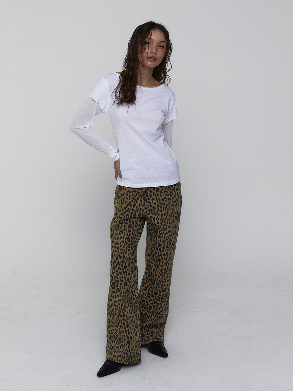 25SS COTTON LEOPARD REGULAR PANTS_BEIGE