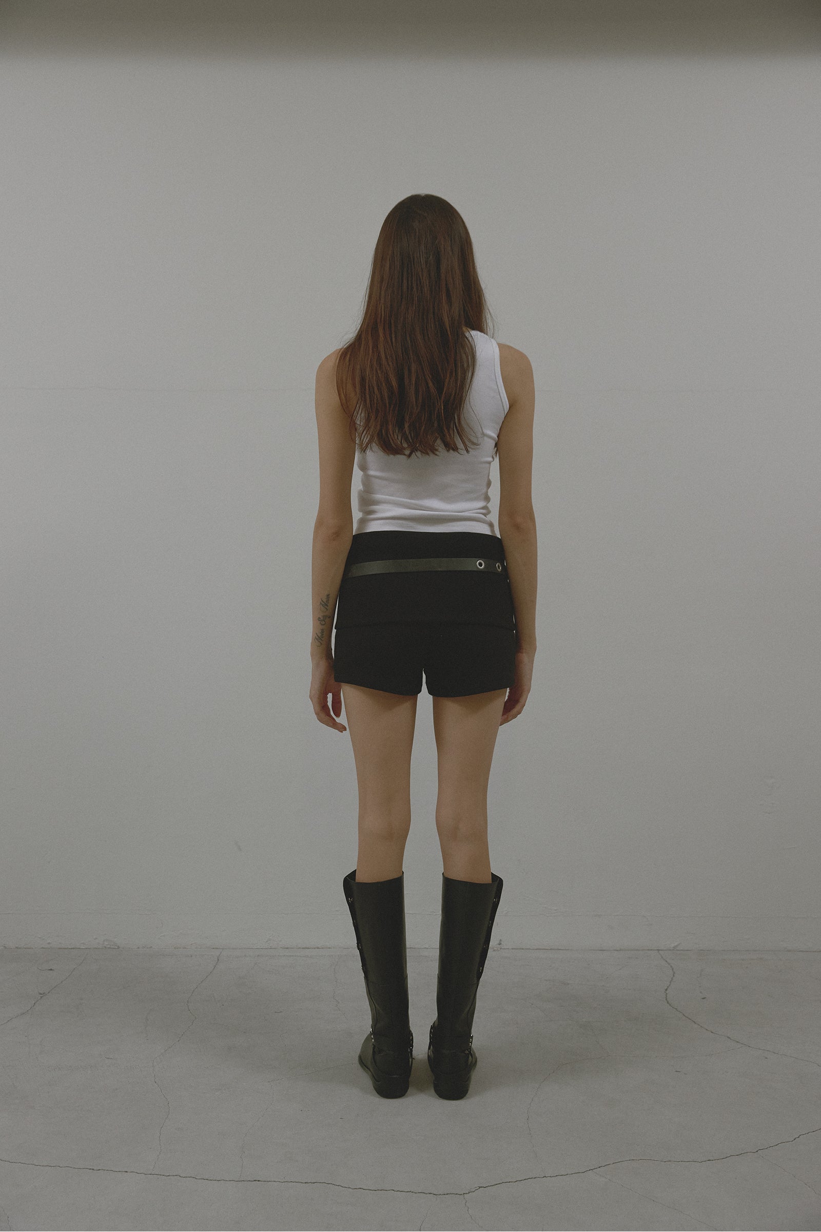 STUD RIB SHORTS_BLACK