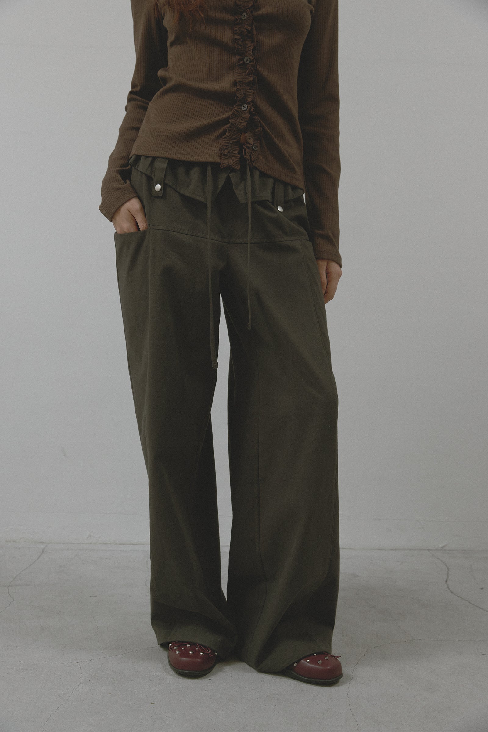CASUAL UTILITY WIDE PANTS_CHARCOAL