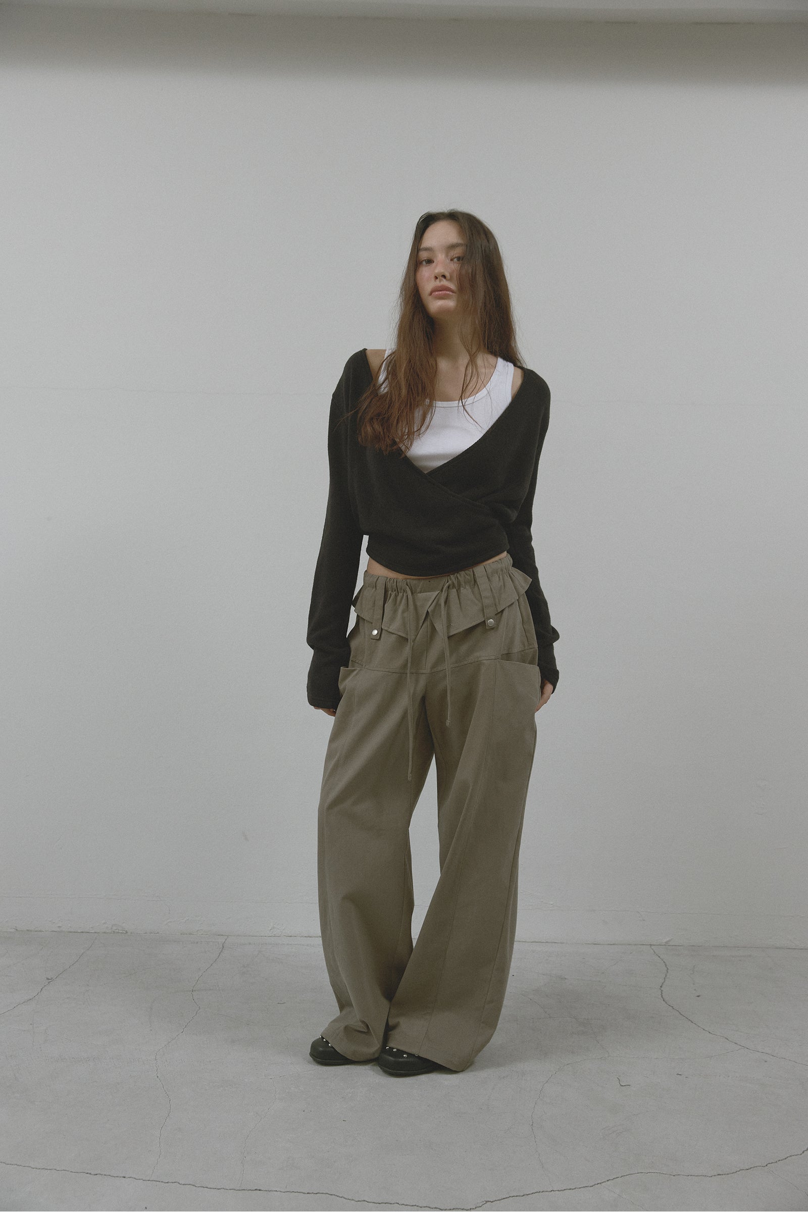 CASUAL UTILITY WIDE PANTS_KHAKI