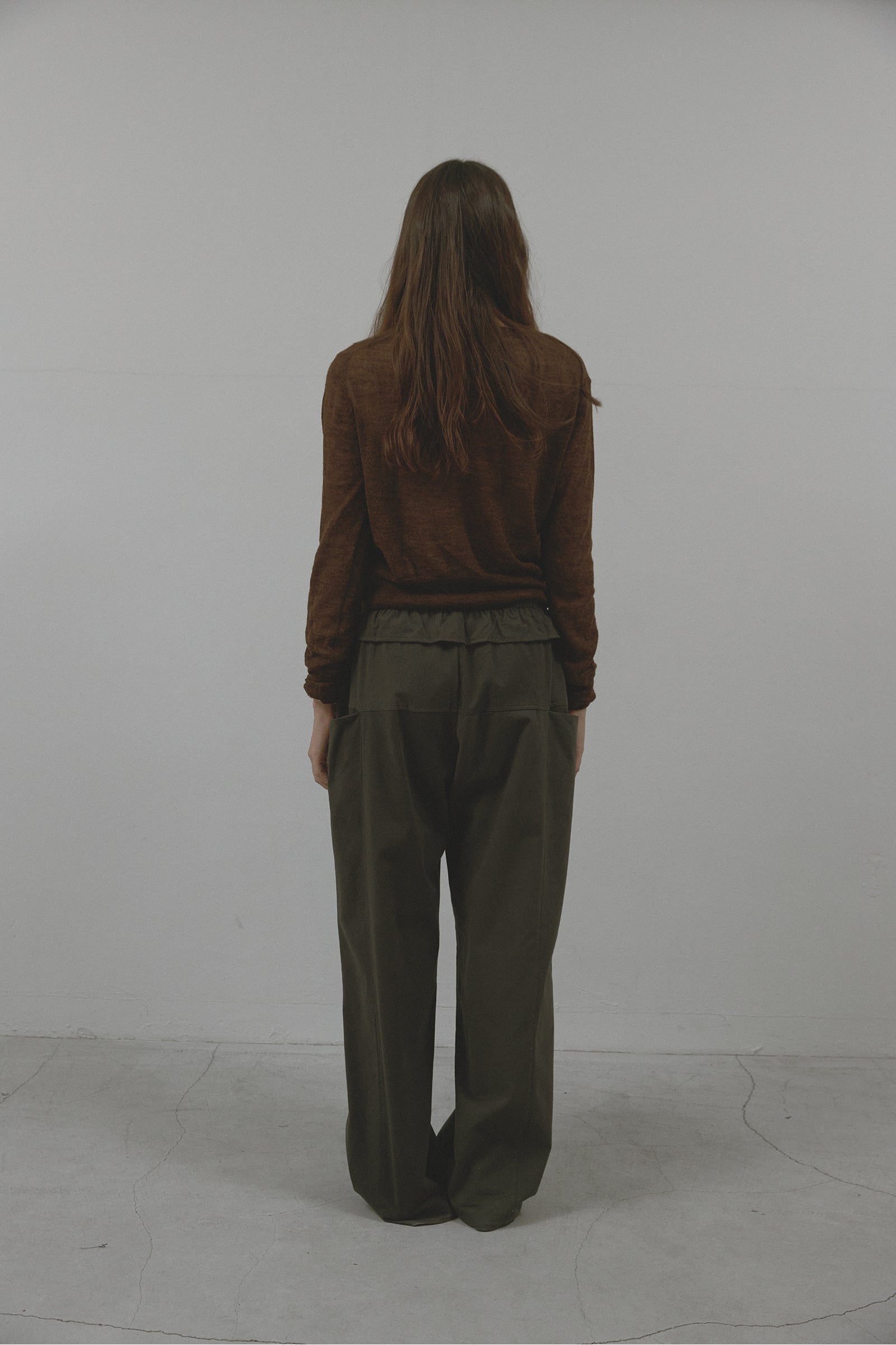 MOHAIR WOOL CARDIGAN_BROWN