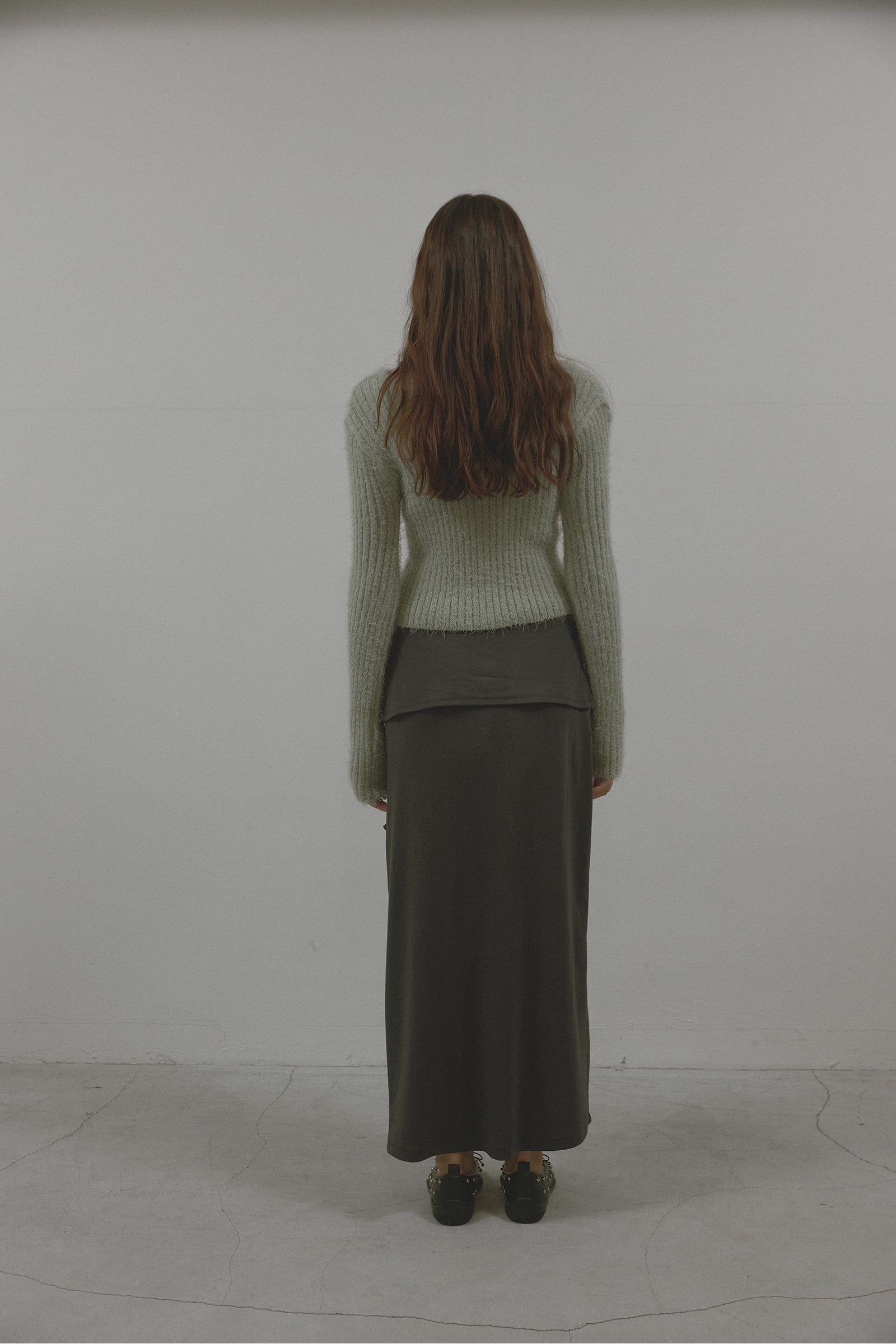 MELLOW FUR CARDIGAN_LIGHT GREEN