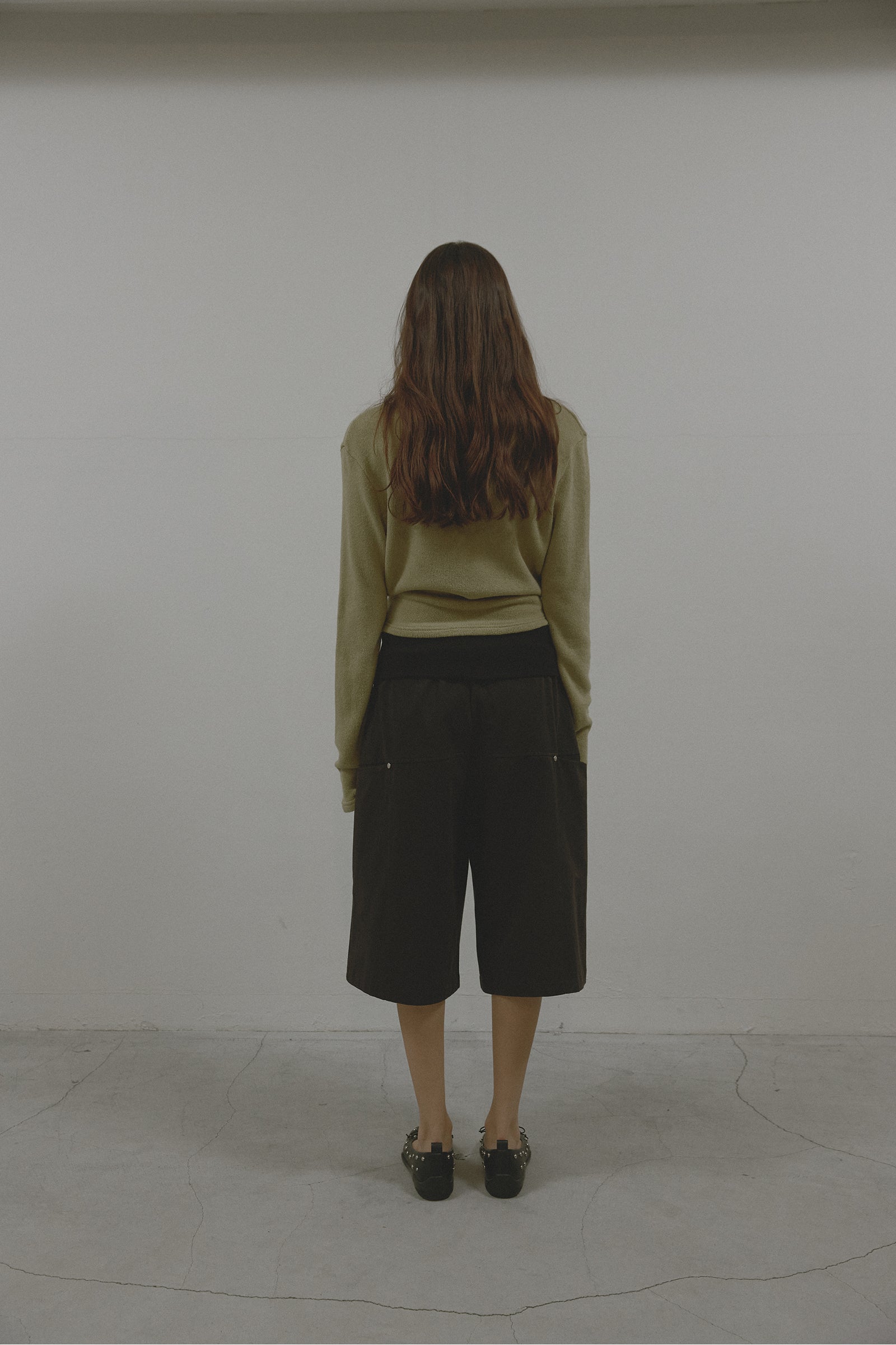 SOFT WRAP KNIT T_KHAKI