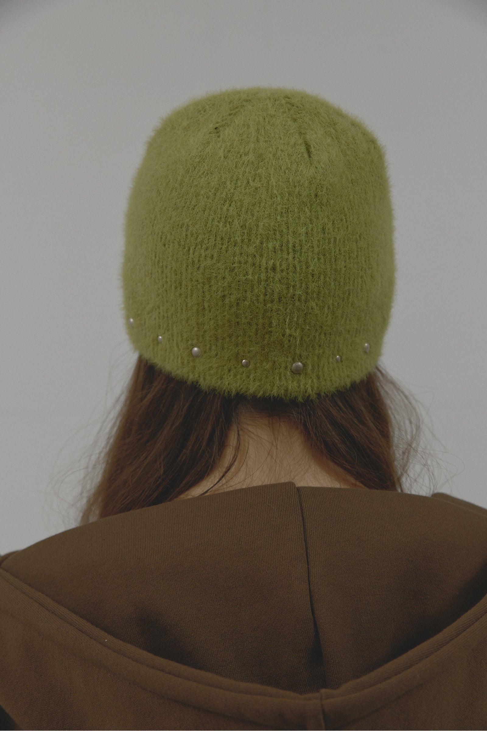 EDGE STUD KNIT BEANIE_GREEN