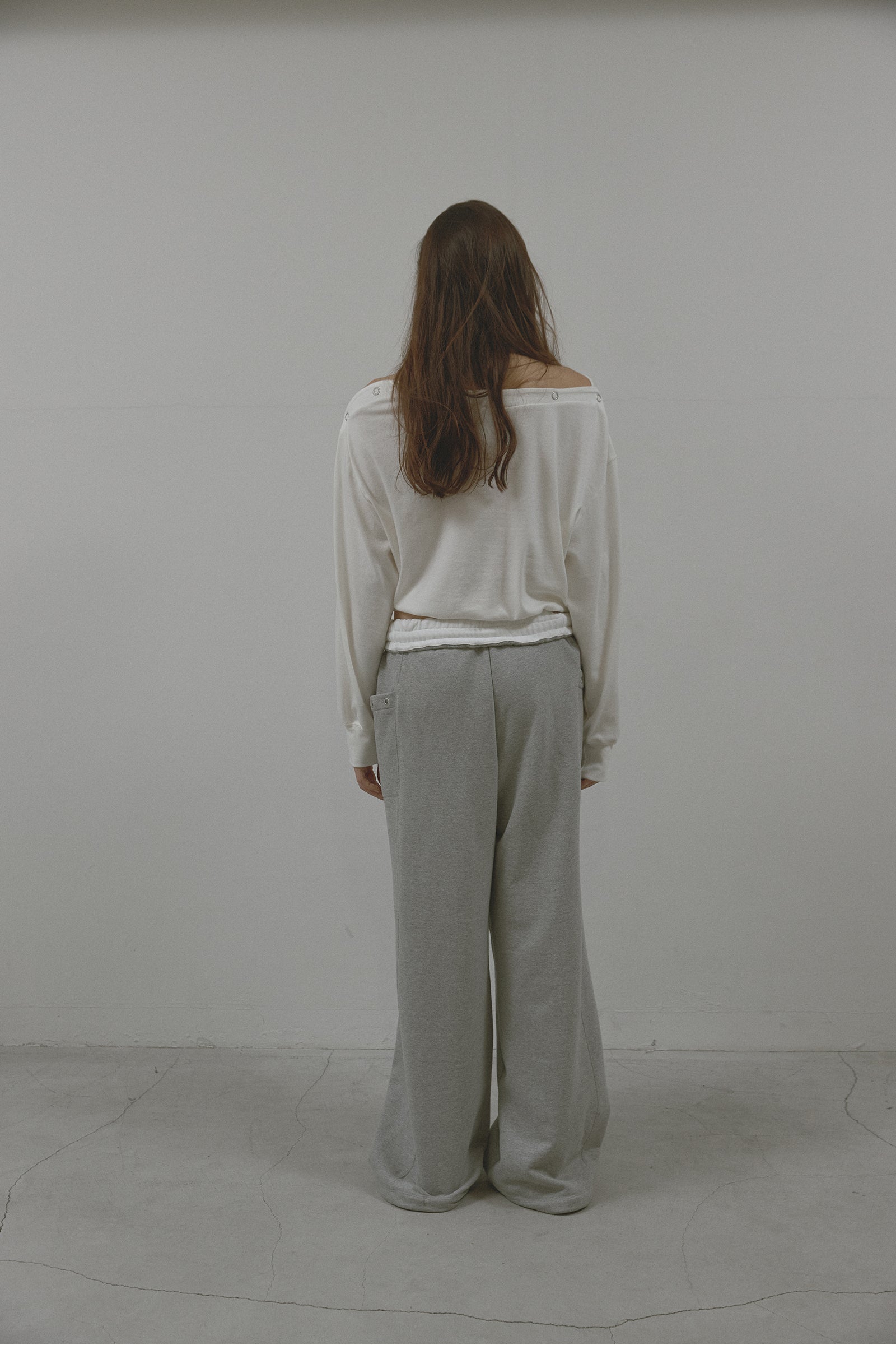 COLOR FLIP SWEATPANTS_MELANGE GRAY