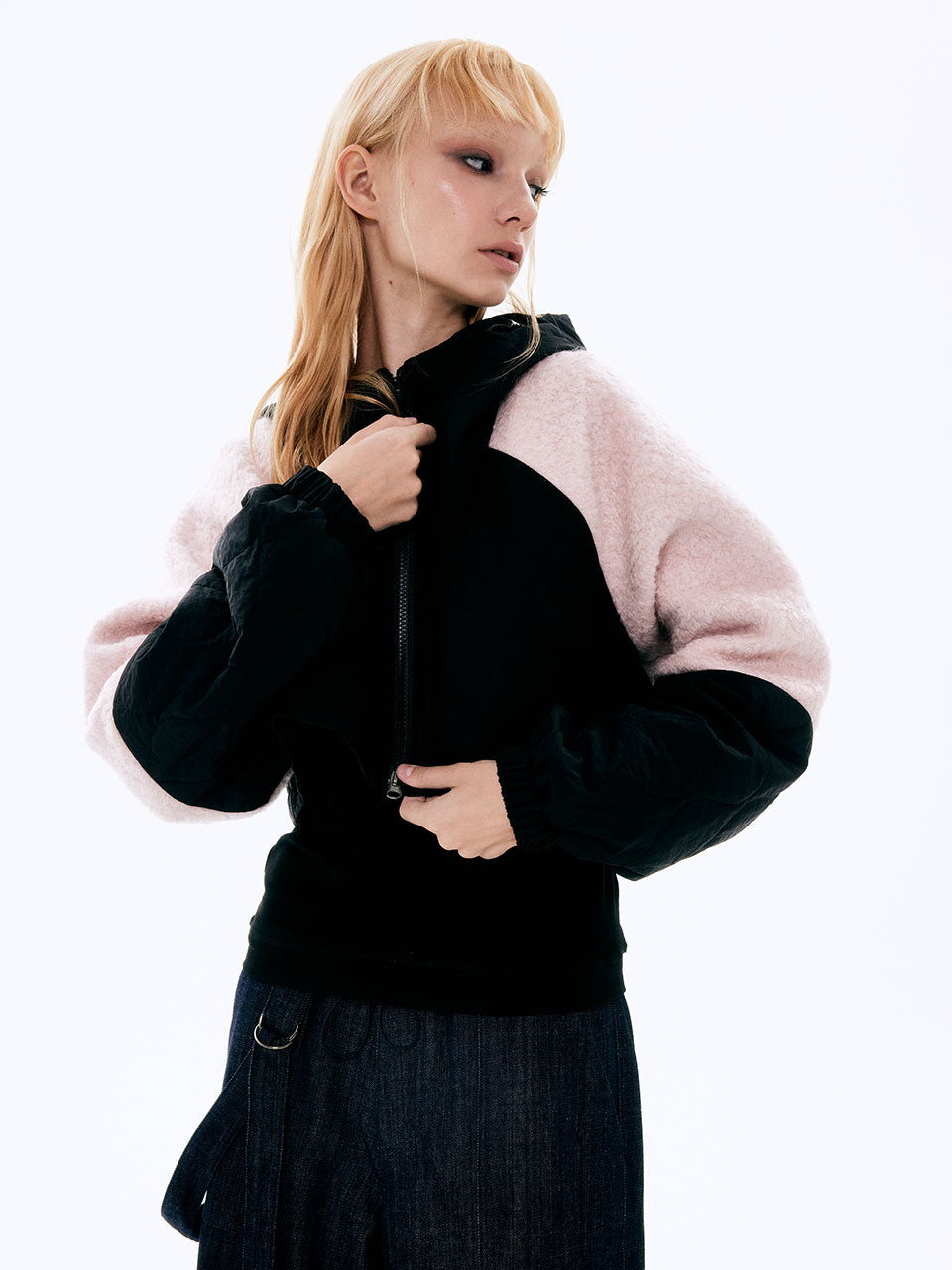 Padded Wool Jacket_Noir
