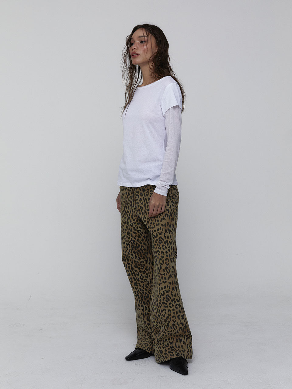 25SS COTTON LEOPARD REGULAR PANTS_BEIGE