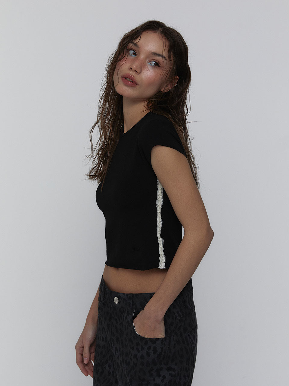 LACE BABY T-SHIRTS_BLACK