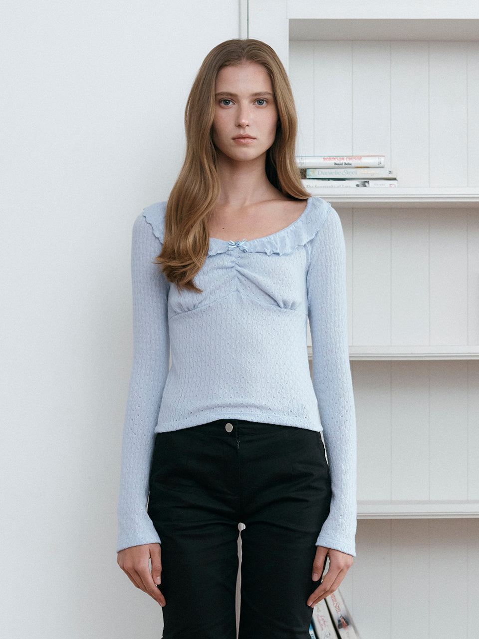 DEEP ROUND FRILL T_SKY BLUE
