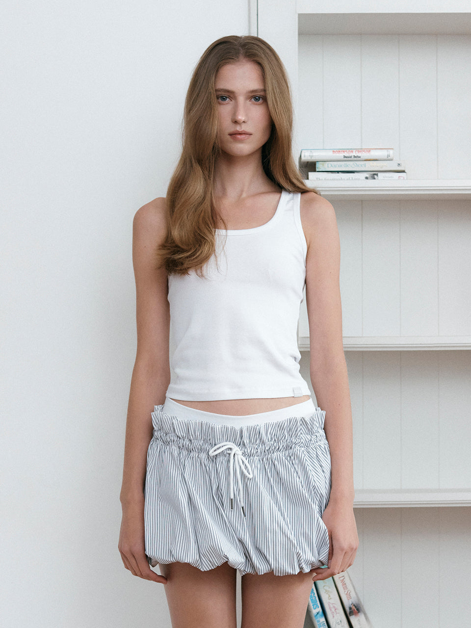 AS BASIC U NECK SLEEVELESS_IVORY