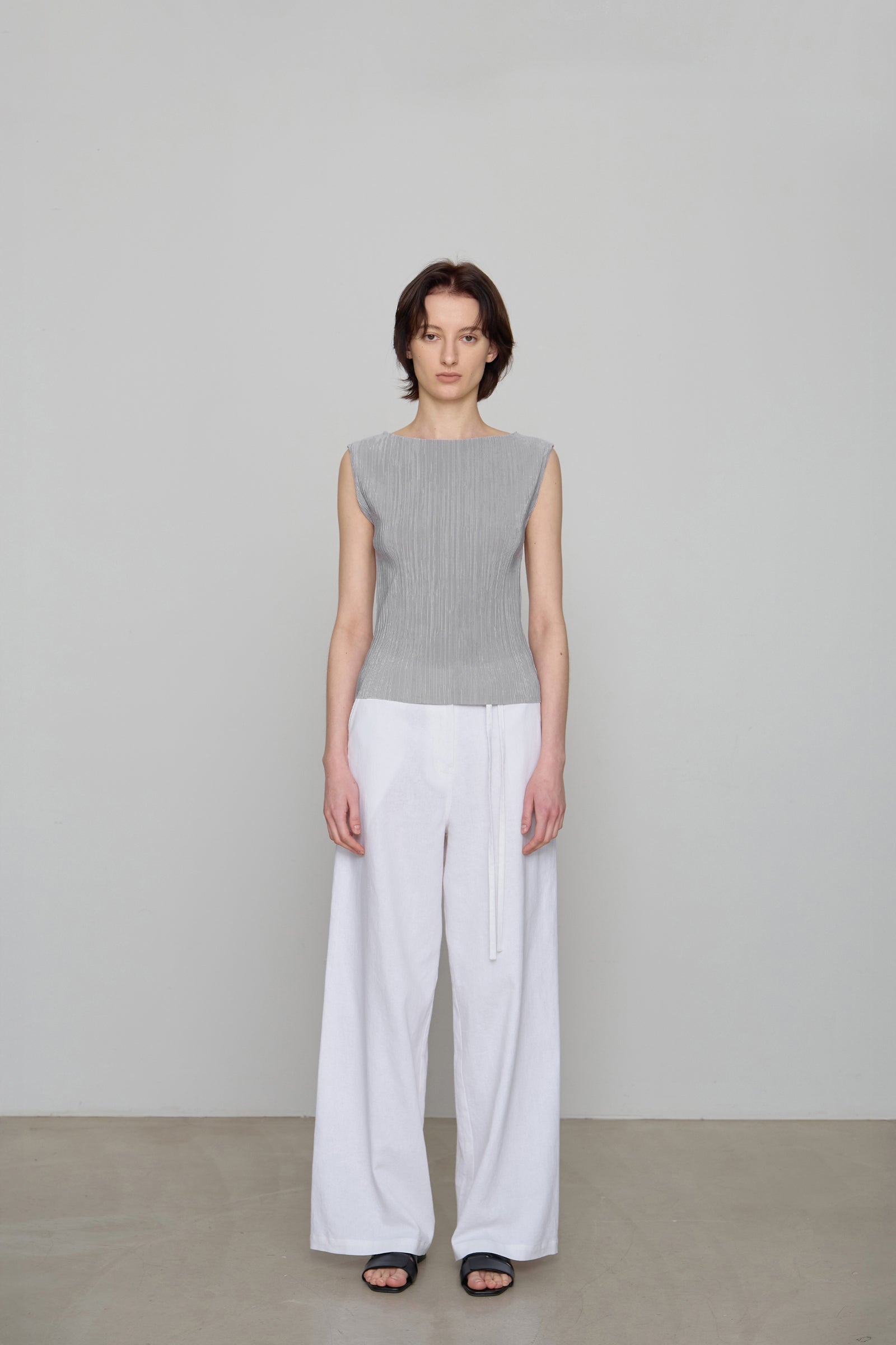 PANTALON LARGE EN LIN_BLANC