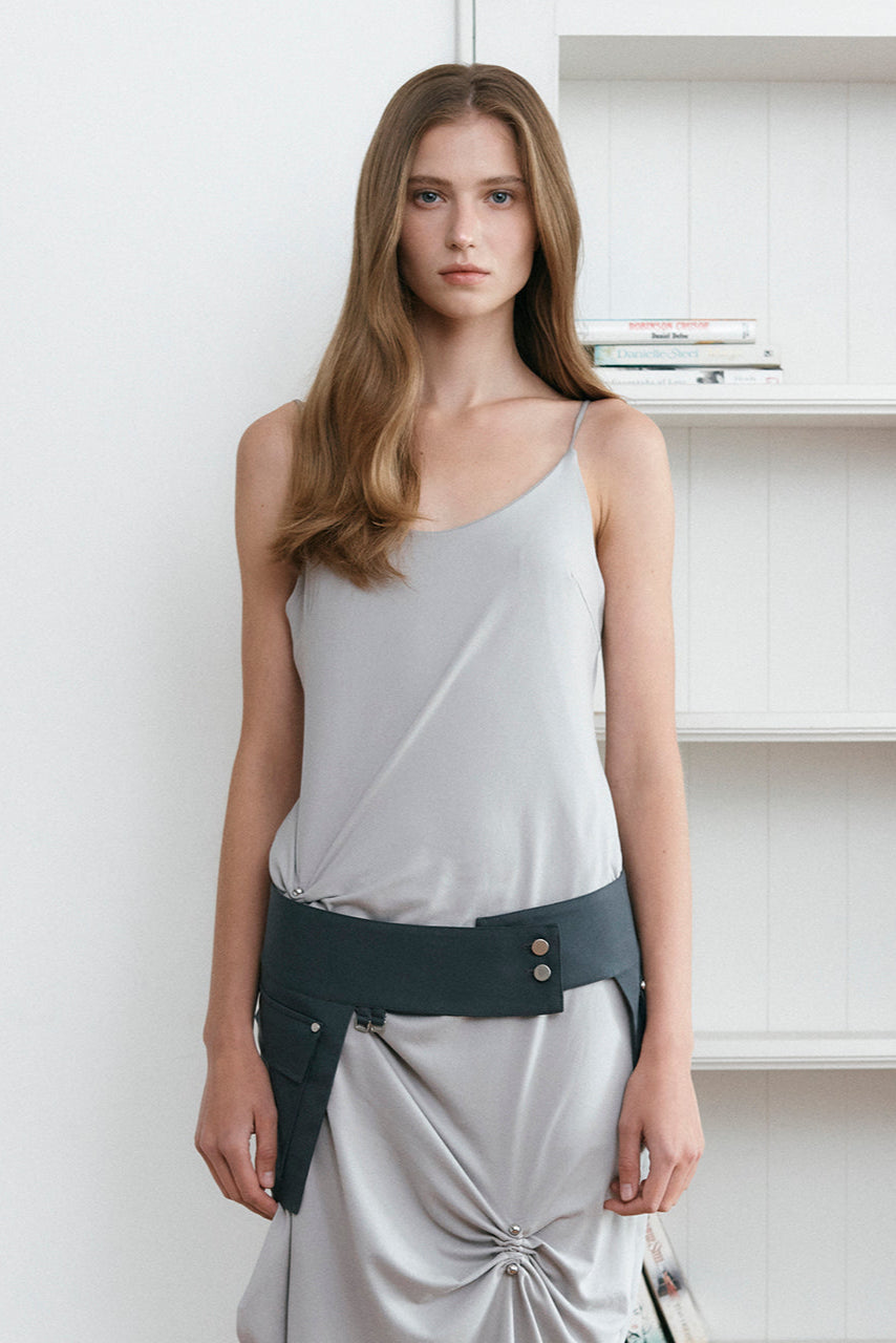 SQUARE POCKET BELT BAG_CHARCOAL