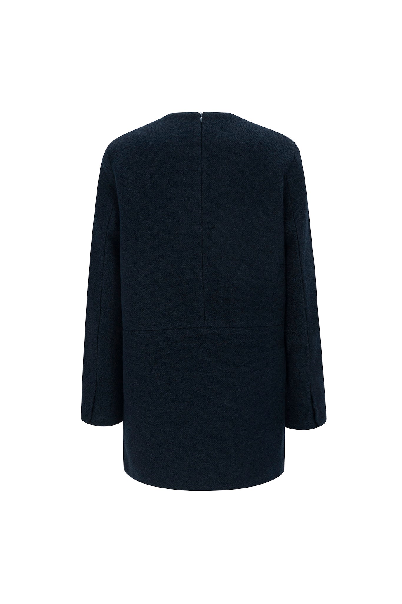 ROBE BOX EN TWEED_BLEU MARINE