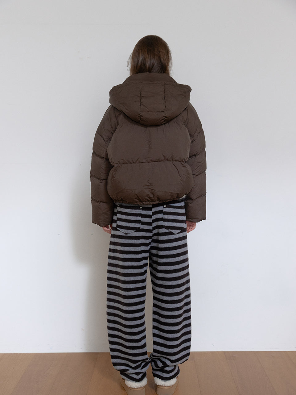 DOUDOUNE NUAGE EN DUVET DE CANARD_MARRON