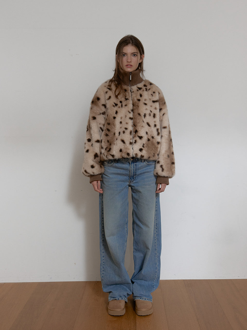ANIMAL FUR JACKET_LEOPARD