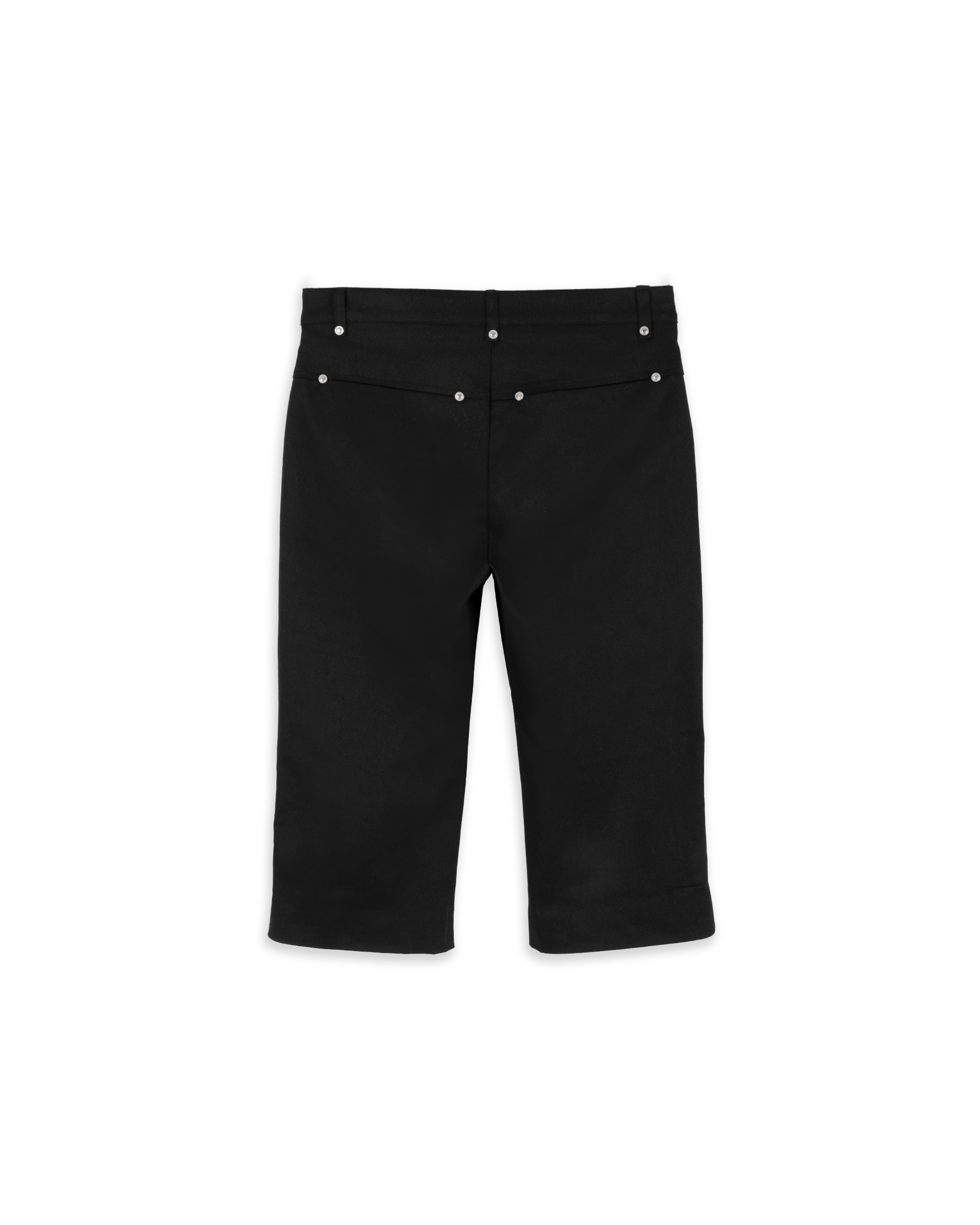 SLIT RIVET CAPRI PANTS_BLACK
