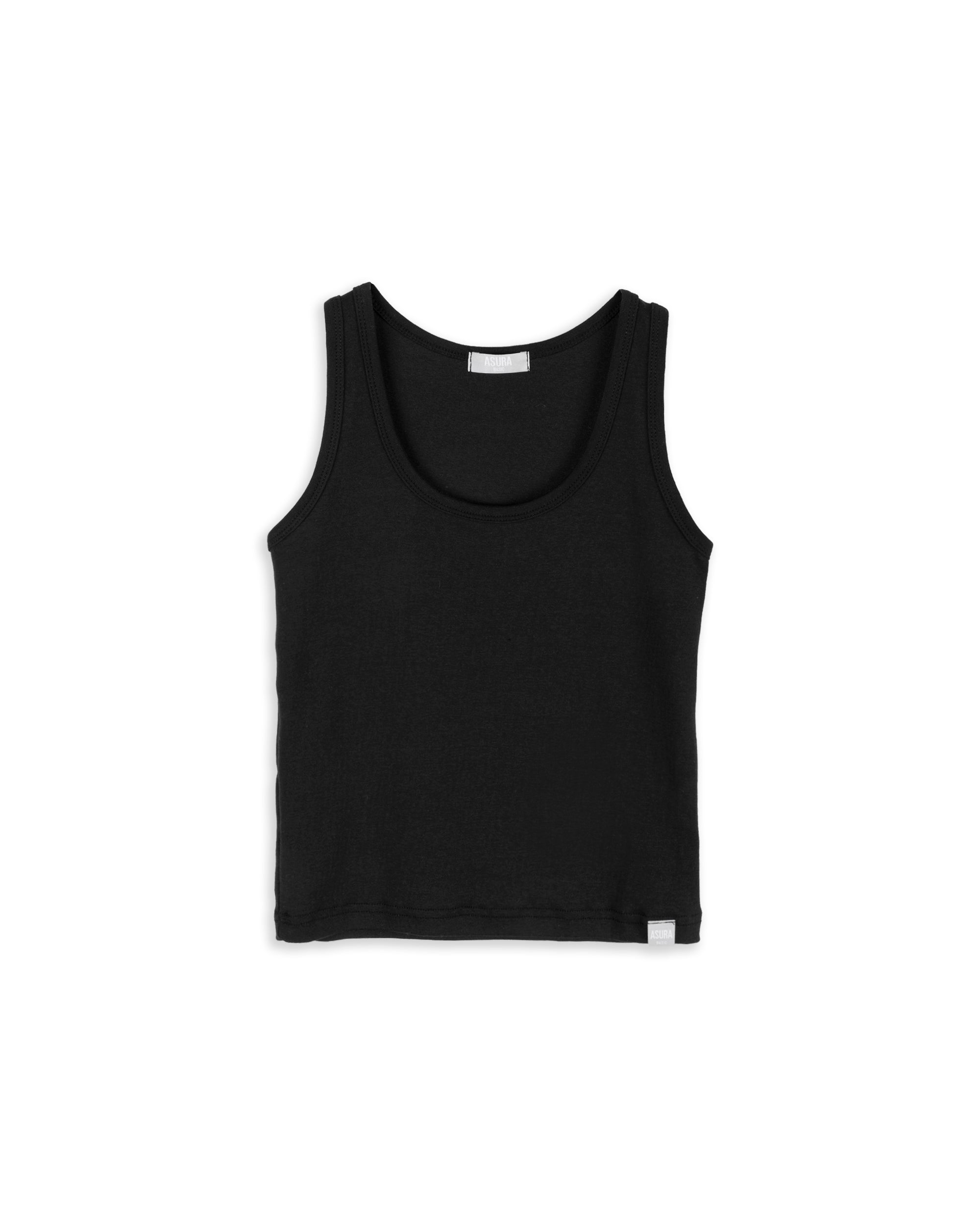 AS BASIC U NECK SLEEVELESS_BLACK