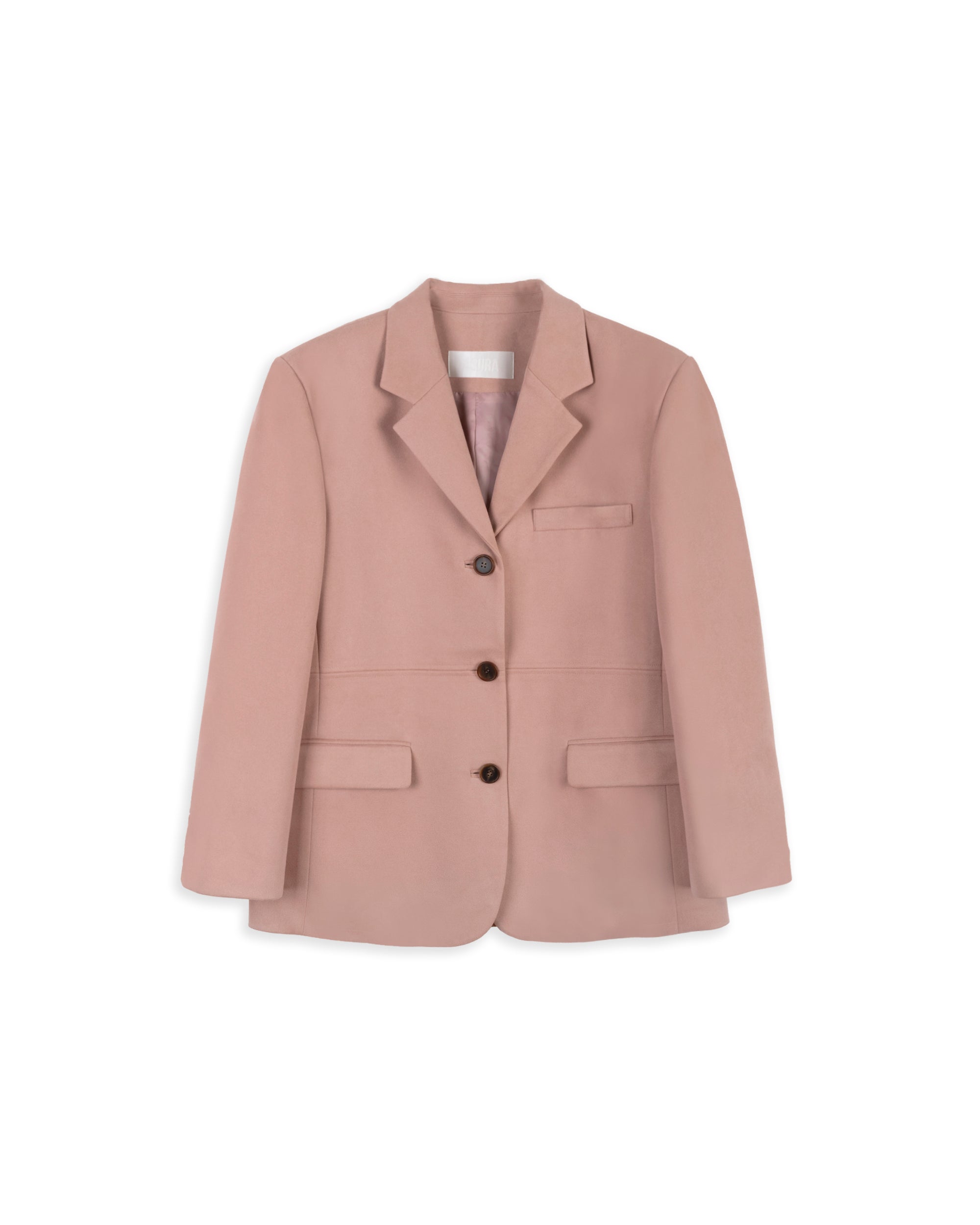 BLAZER EN DAIM À COUTURES APPARENTES_ROSE