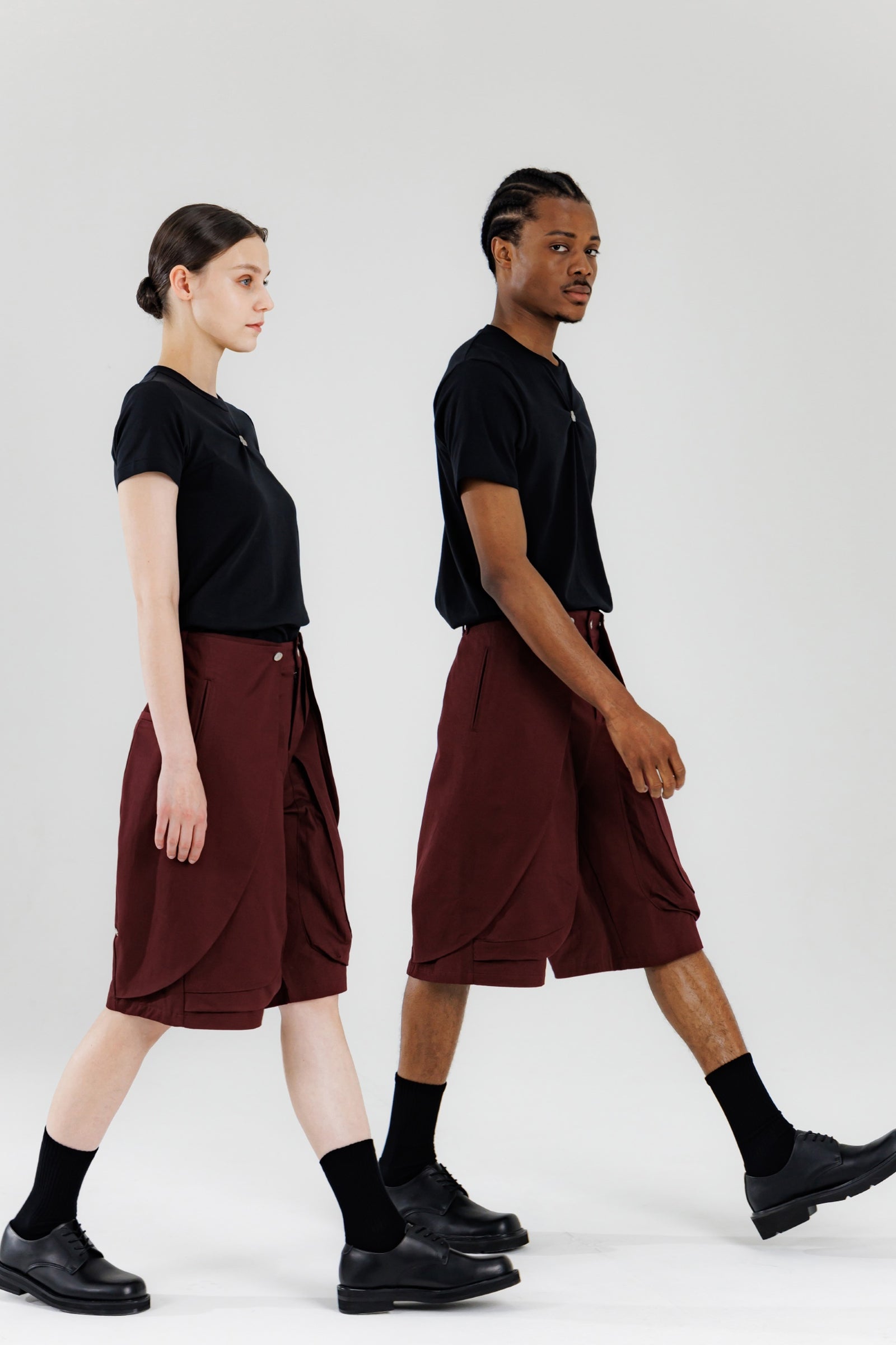 25SS BLOSSOM 3D POCKET SKATER SHORTS_DEEP WINE