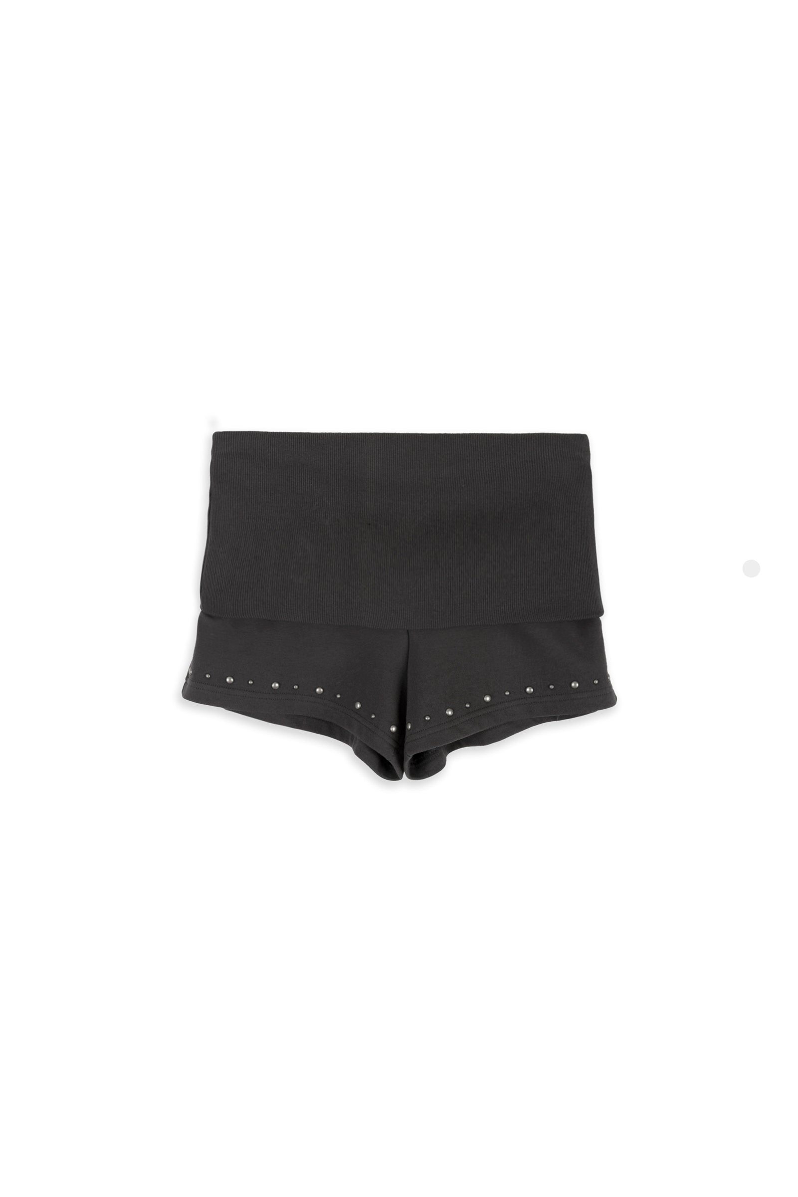 STUD RIB SHORTS_CHARCOAL