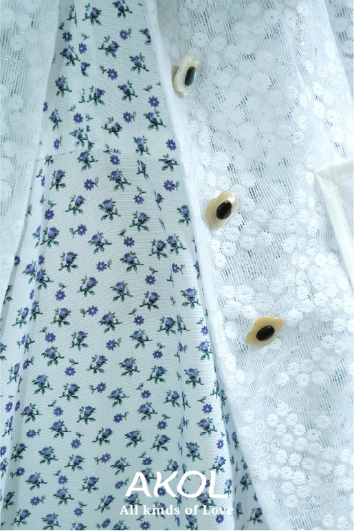 FLOWER TRIANGLE STRING DRESS_WHITE