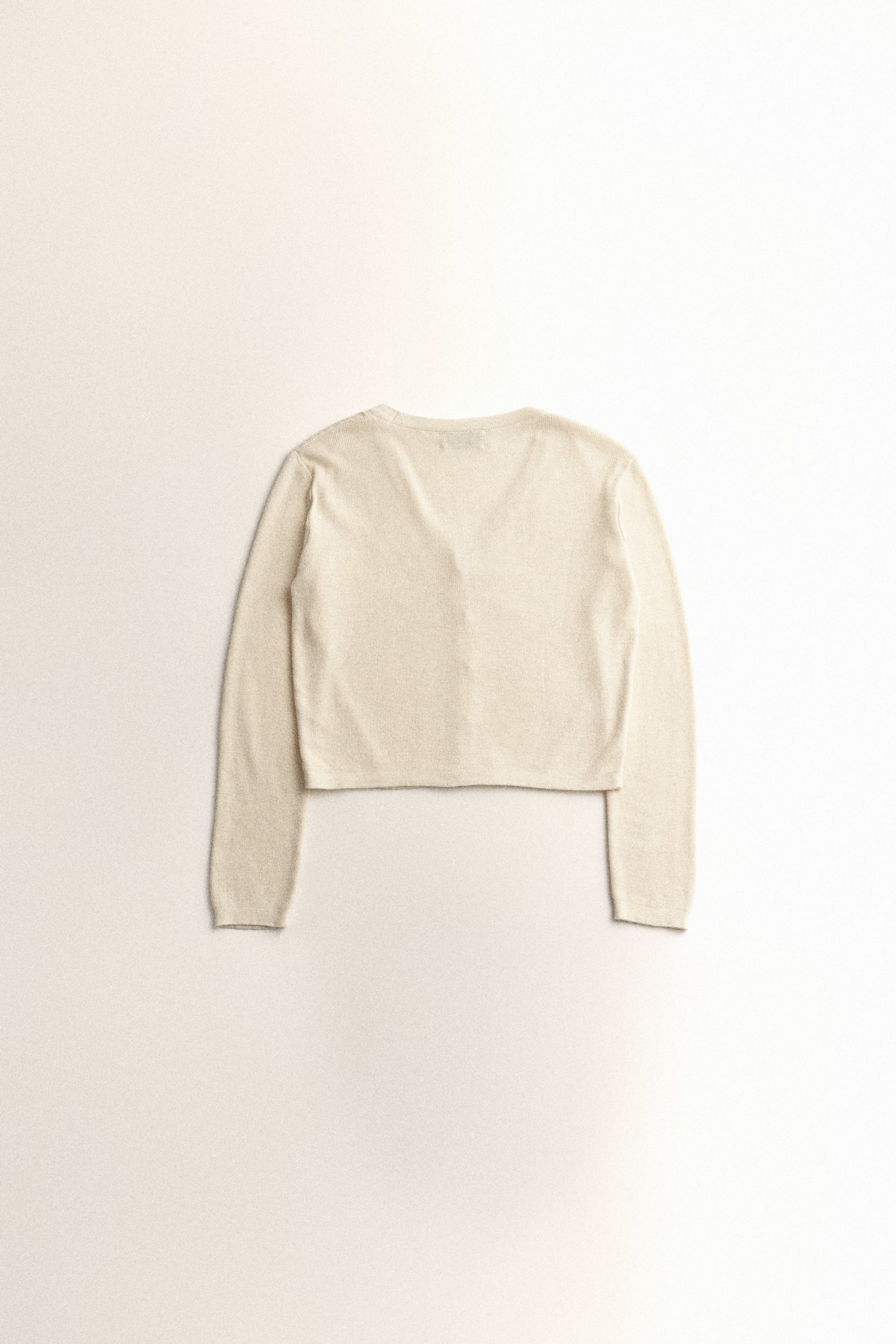 CARDIGAN À COUTURES BRUTES_IVOIRE