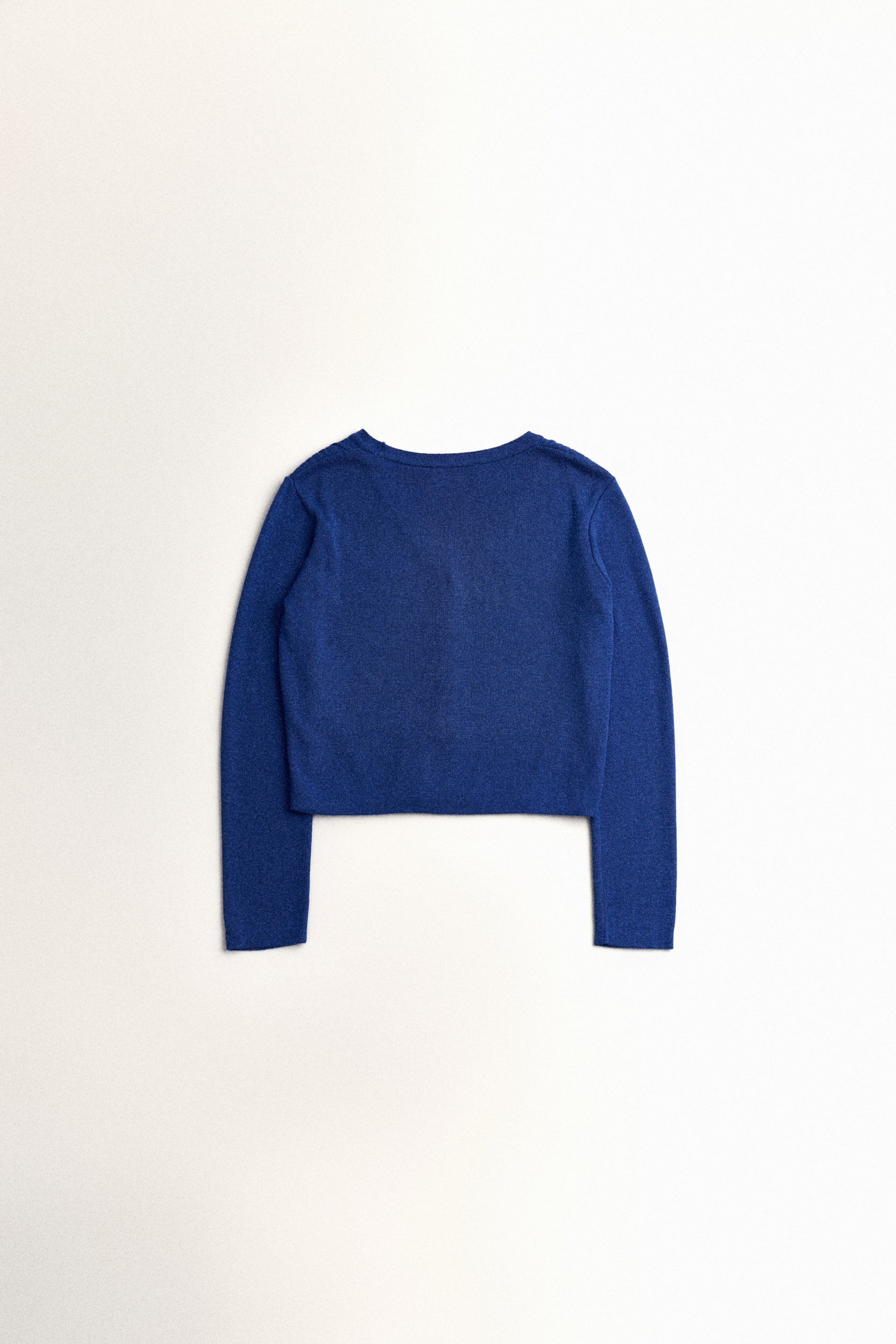 CARDIGAN À COUTURES BRUTES_BLEU