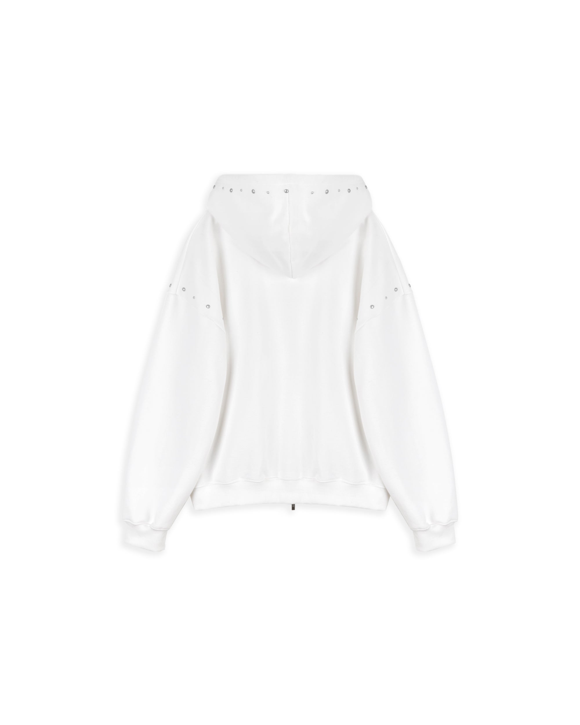 STUD HOOD ZIP-UP_IVORY