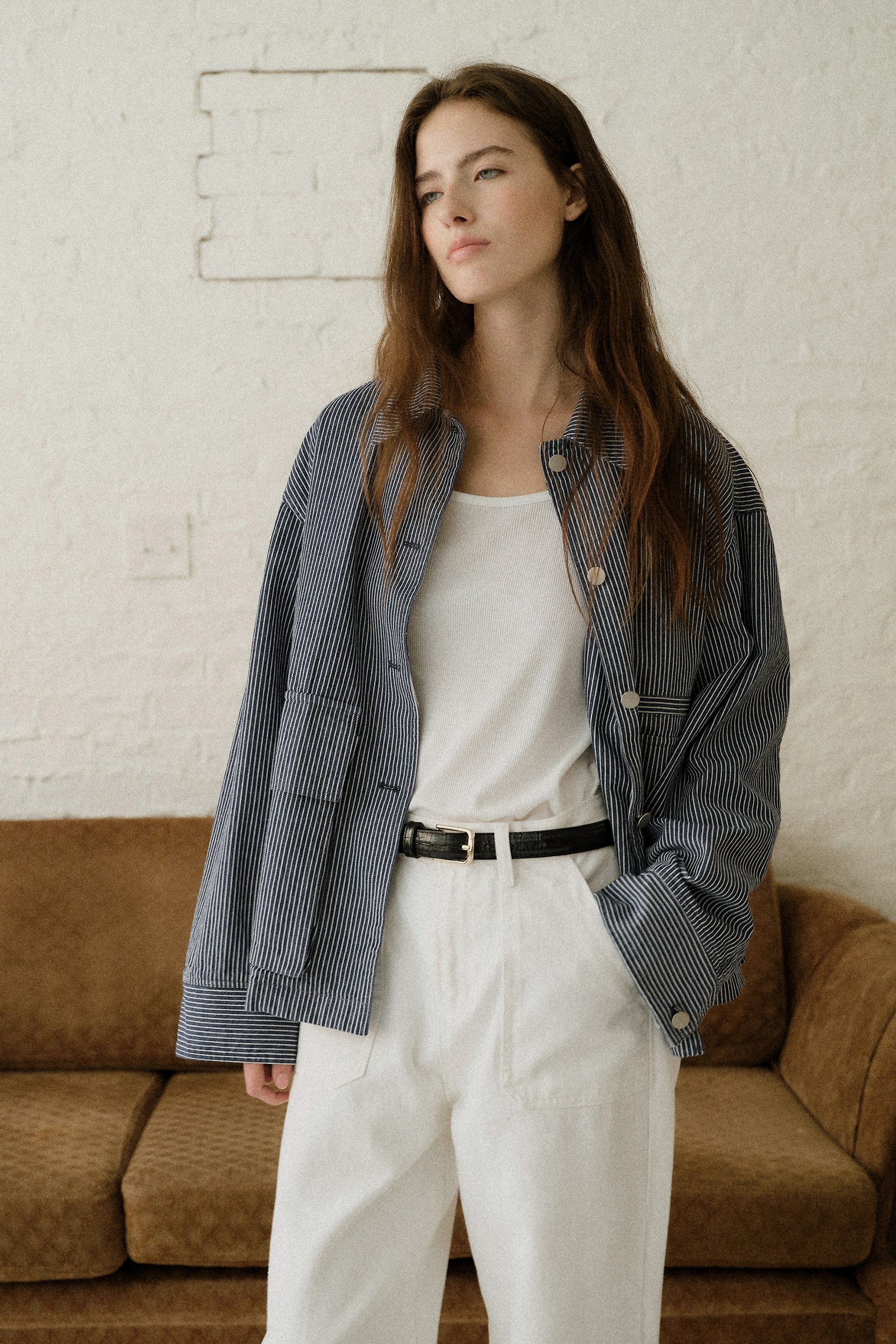 VESTE DÉLAVÉE HENSON_BLEU MARINE