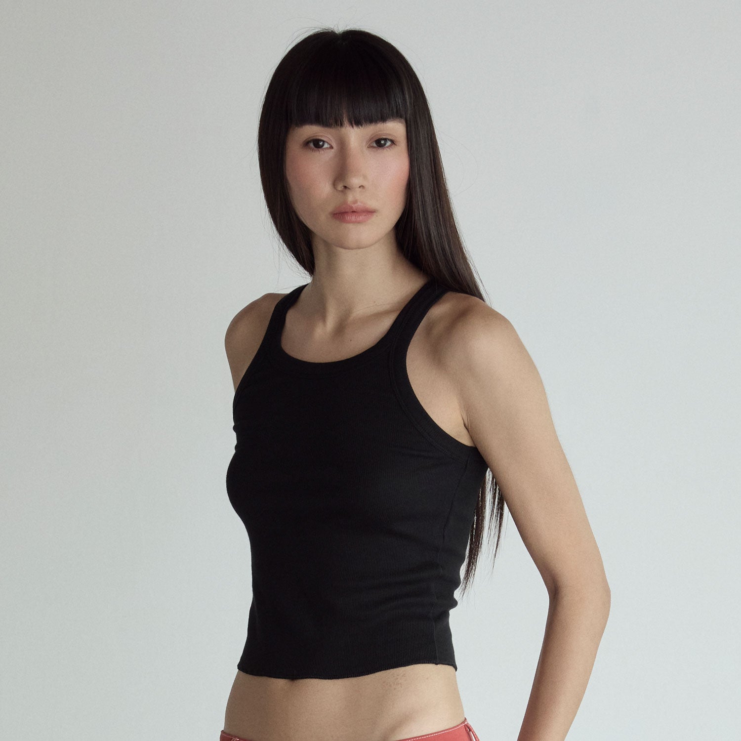 HAUT SANS MANCHES EN COTON_NOIR