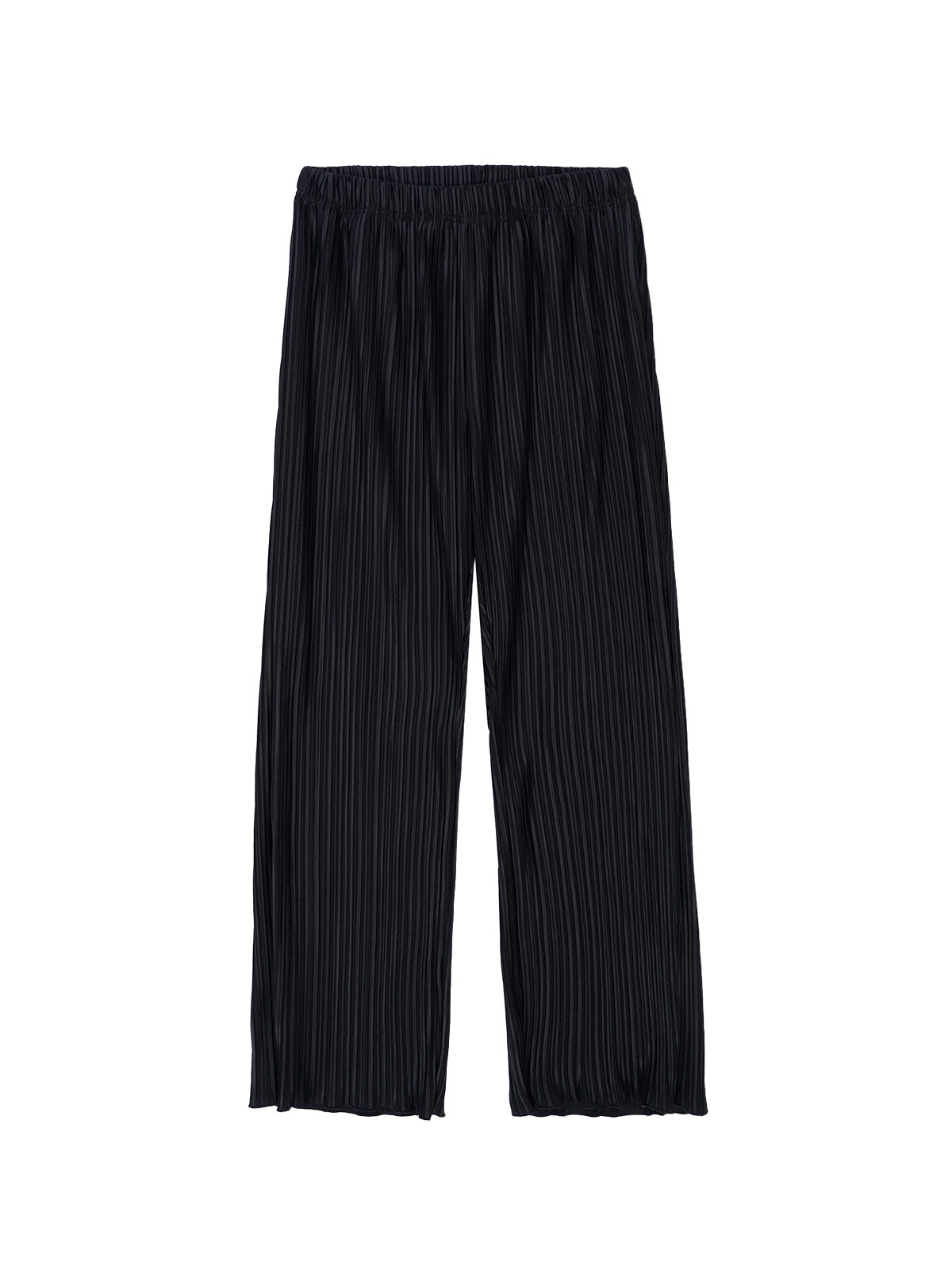 PANTALON DROIT PLISSÉ _NOIR
