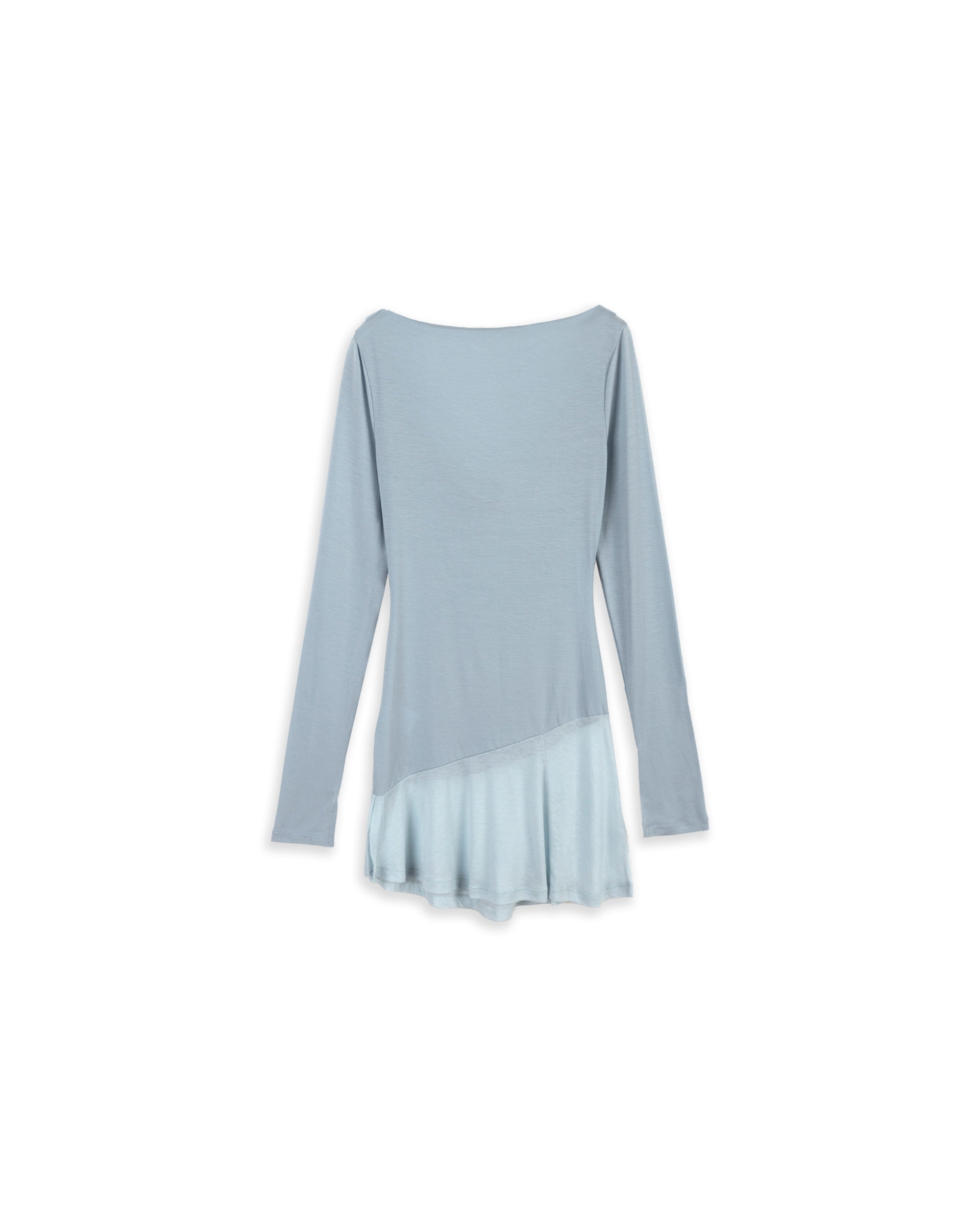 COWL LAYERED LONG T_SKY BLUE