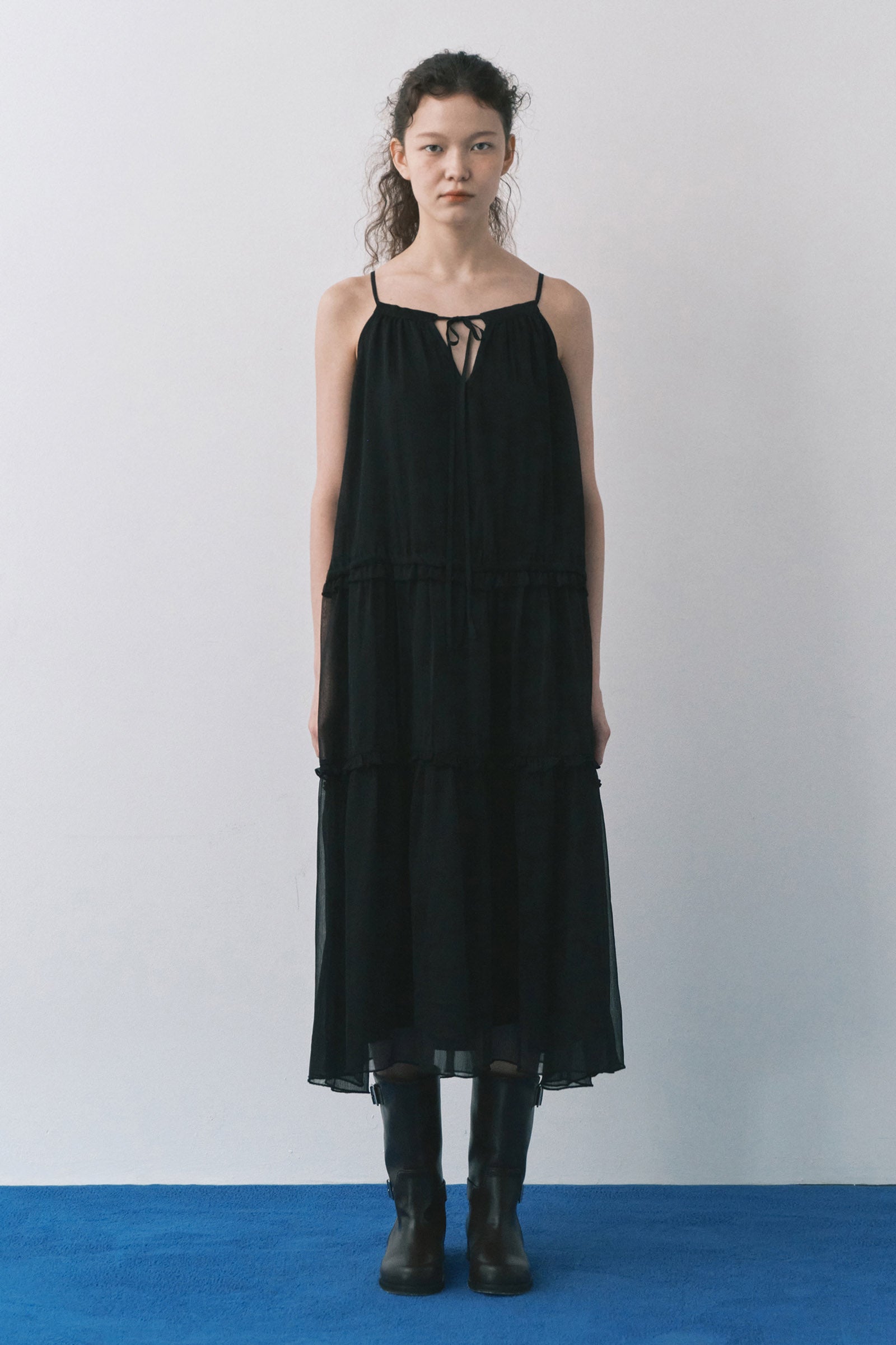 CHIFFON BOHEMIAN MAXY DRESS_BLACK