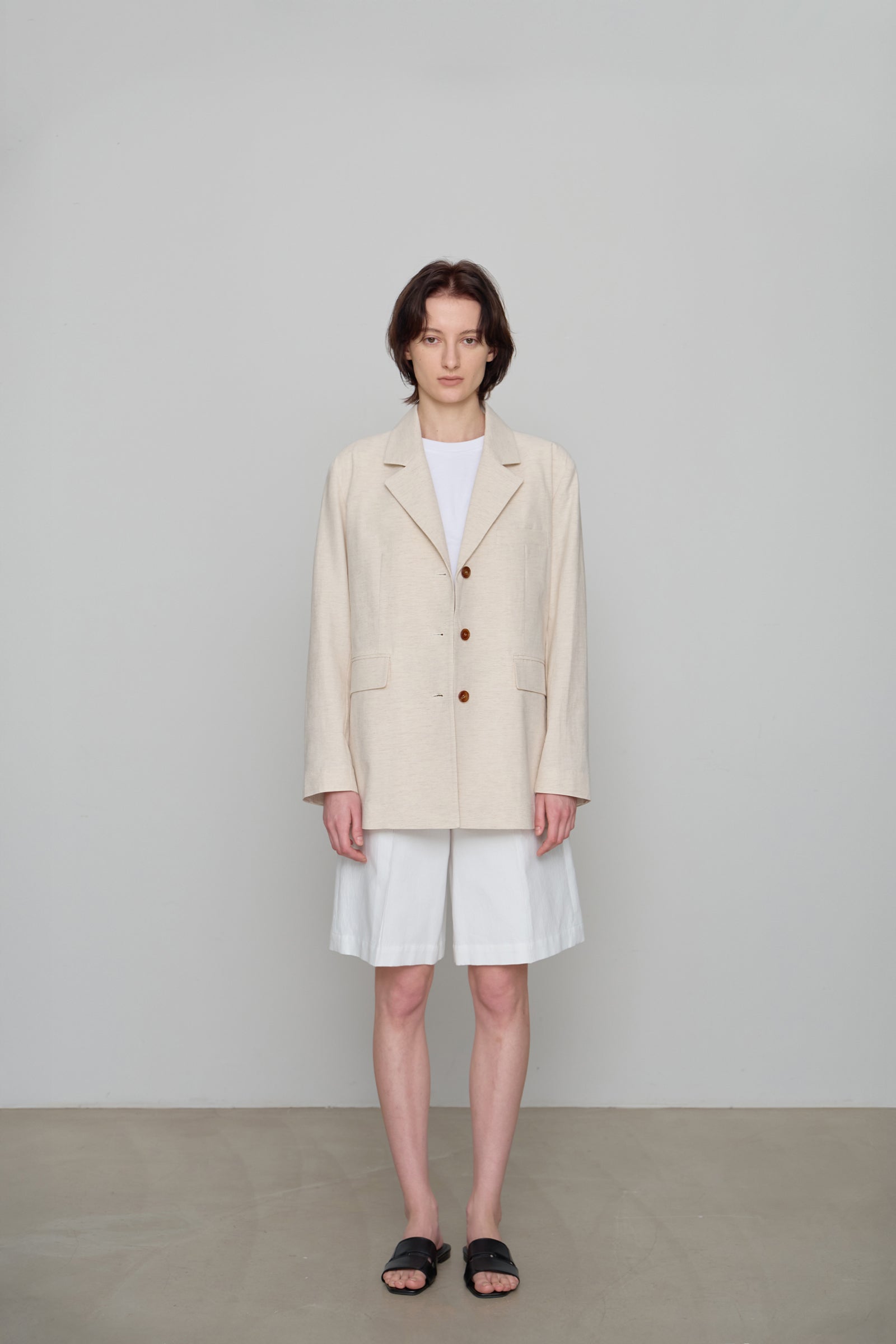 VESTE OVERSIZE EN LIN_CRÈME