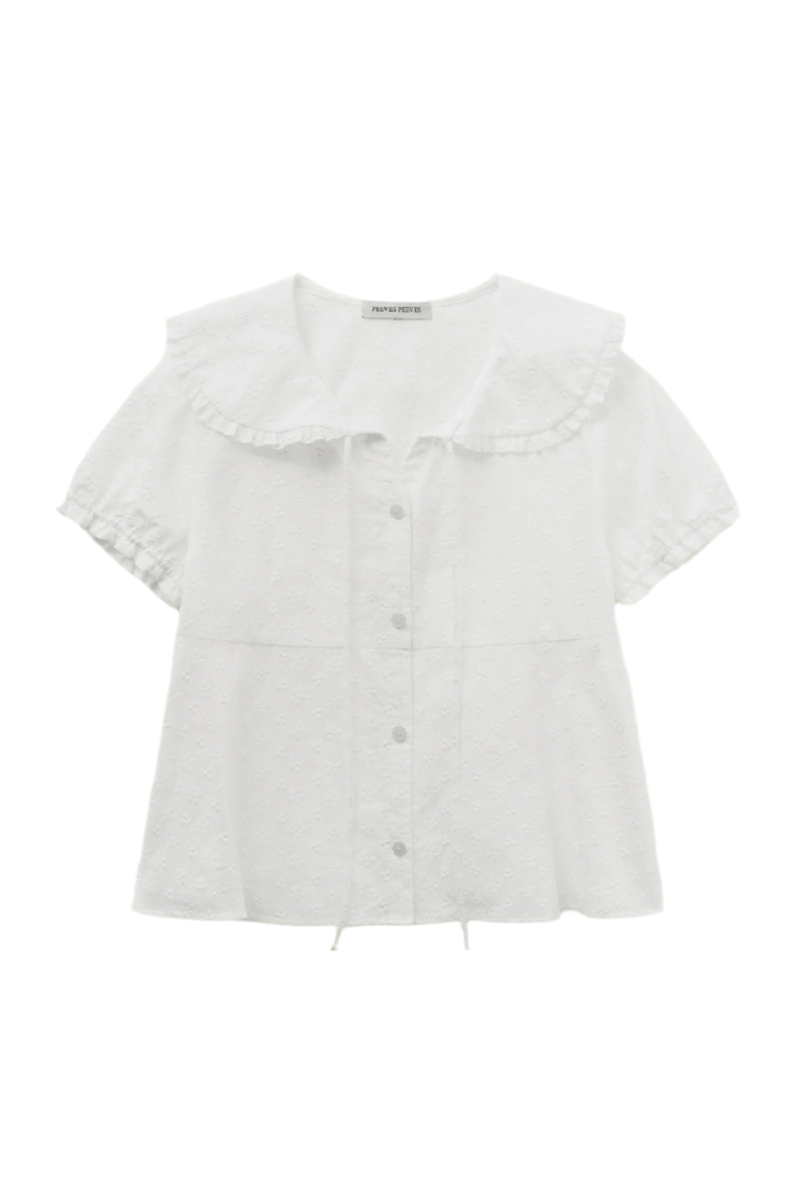 VENTED PETER PAN COLLAR BLOUSE_WHITE