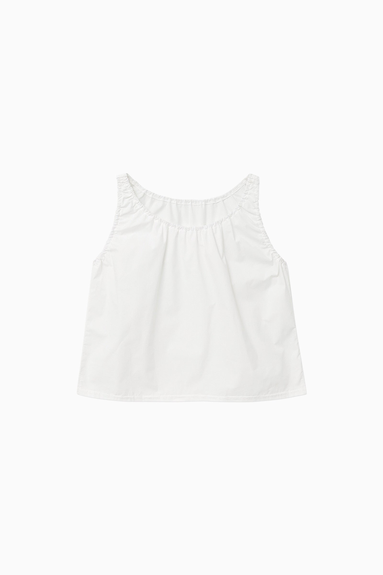 NINA SHIRRING SLEEVELESS_IVORY