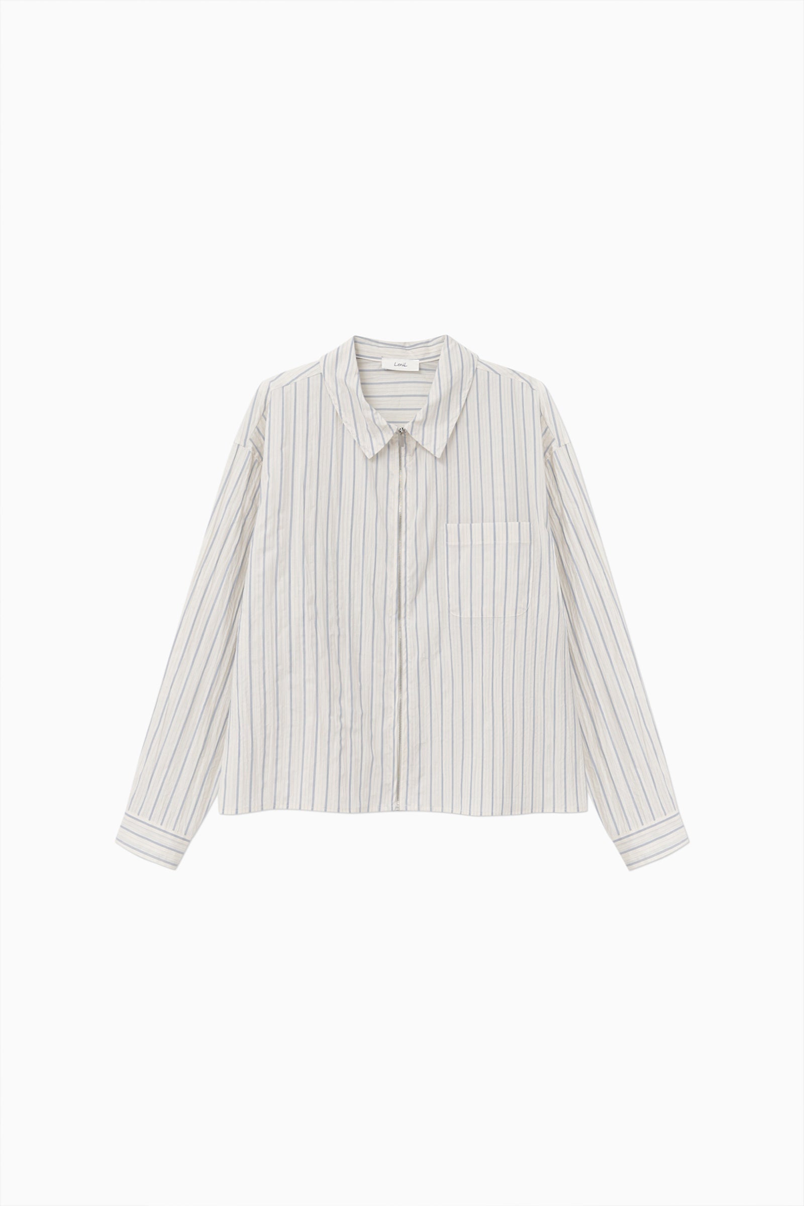 PONS STRIPE ZIP-UP_STRIPE BLUE