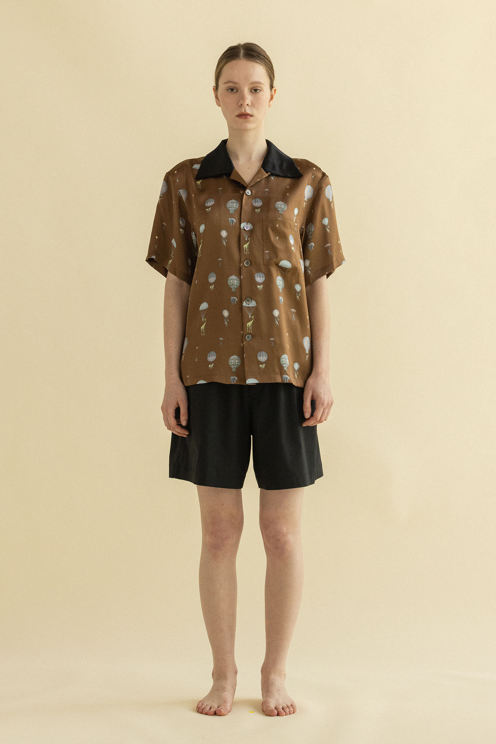 DREAM PARADE BOWLING SHIRT_MARRON