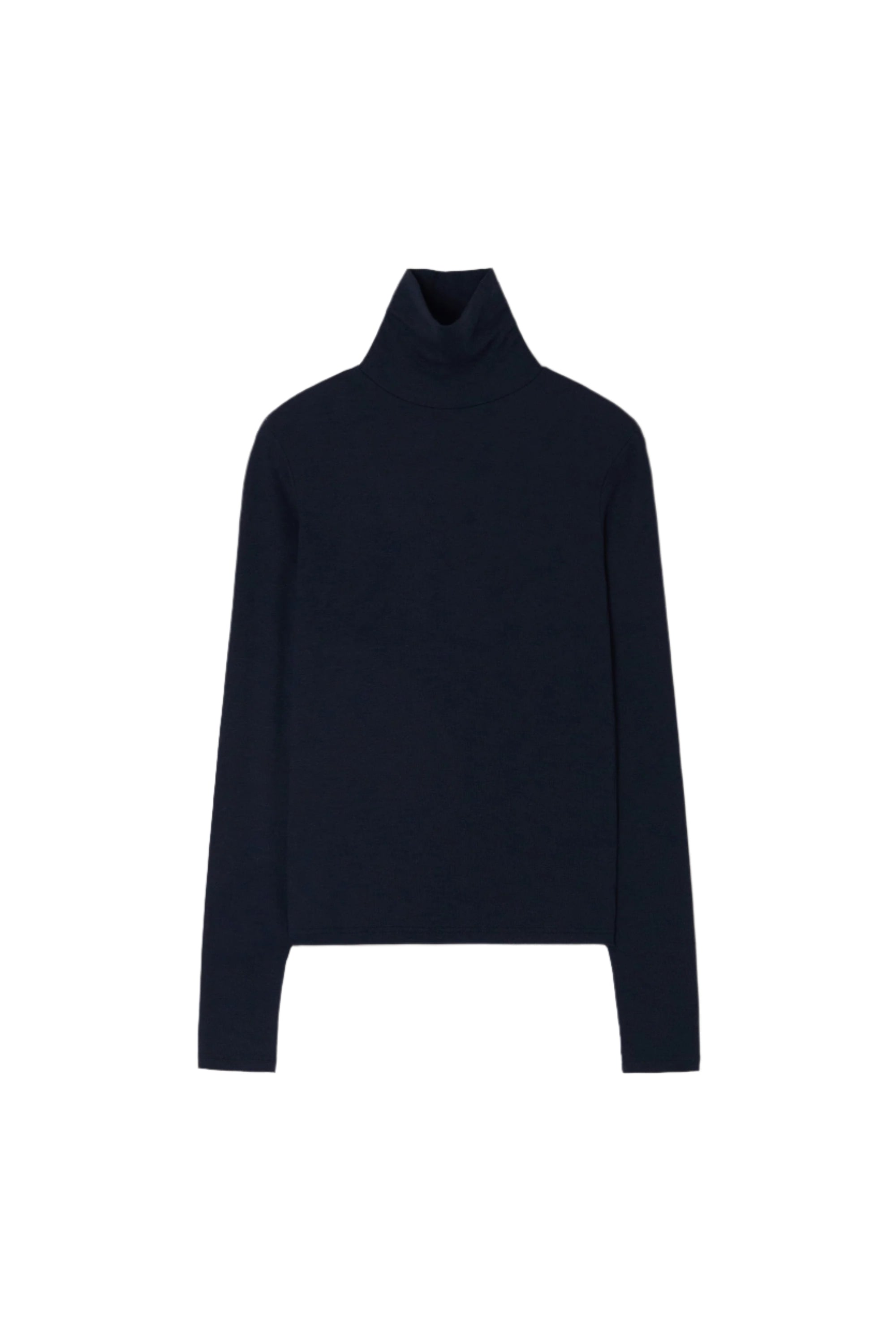 ESSENTIAL RIBBED WOOL TURTLENECK_NAVY