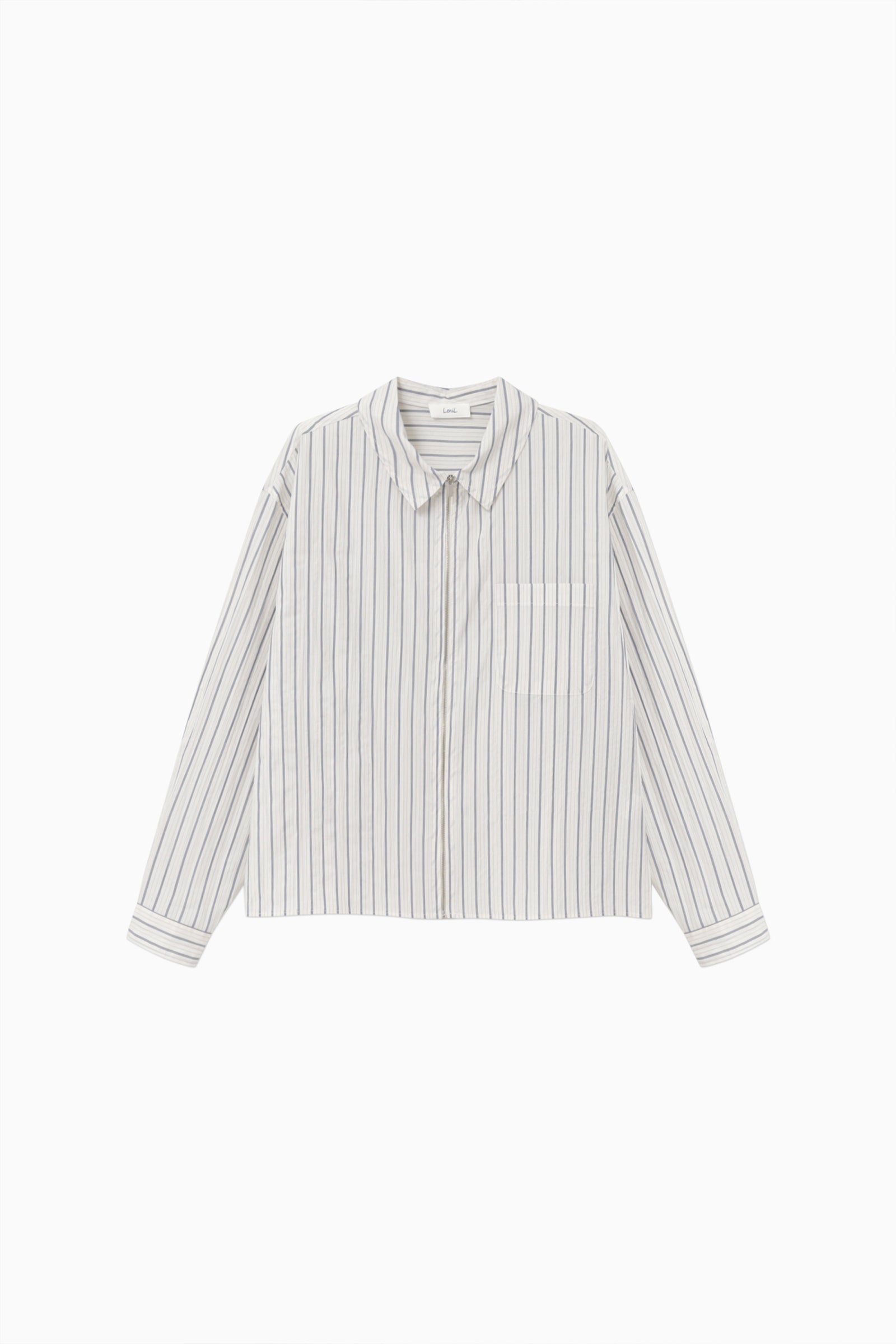 PONS STRIPE ZIP-UP_STRIPE NAVY