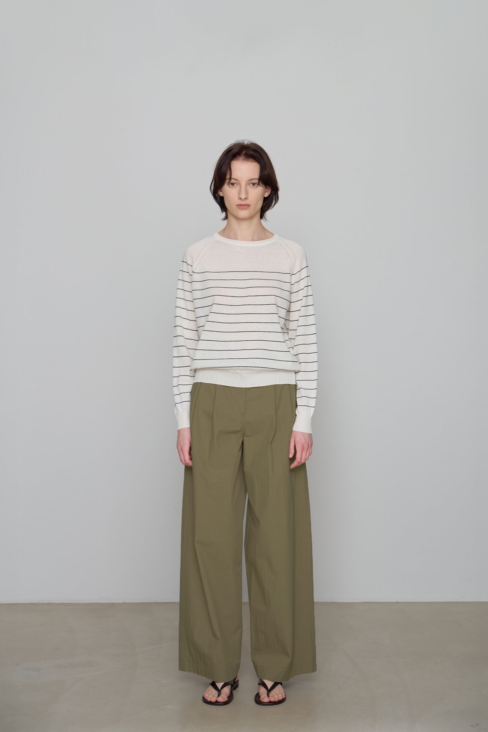 HEMP STRIPE KNIT_IVORY
