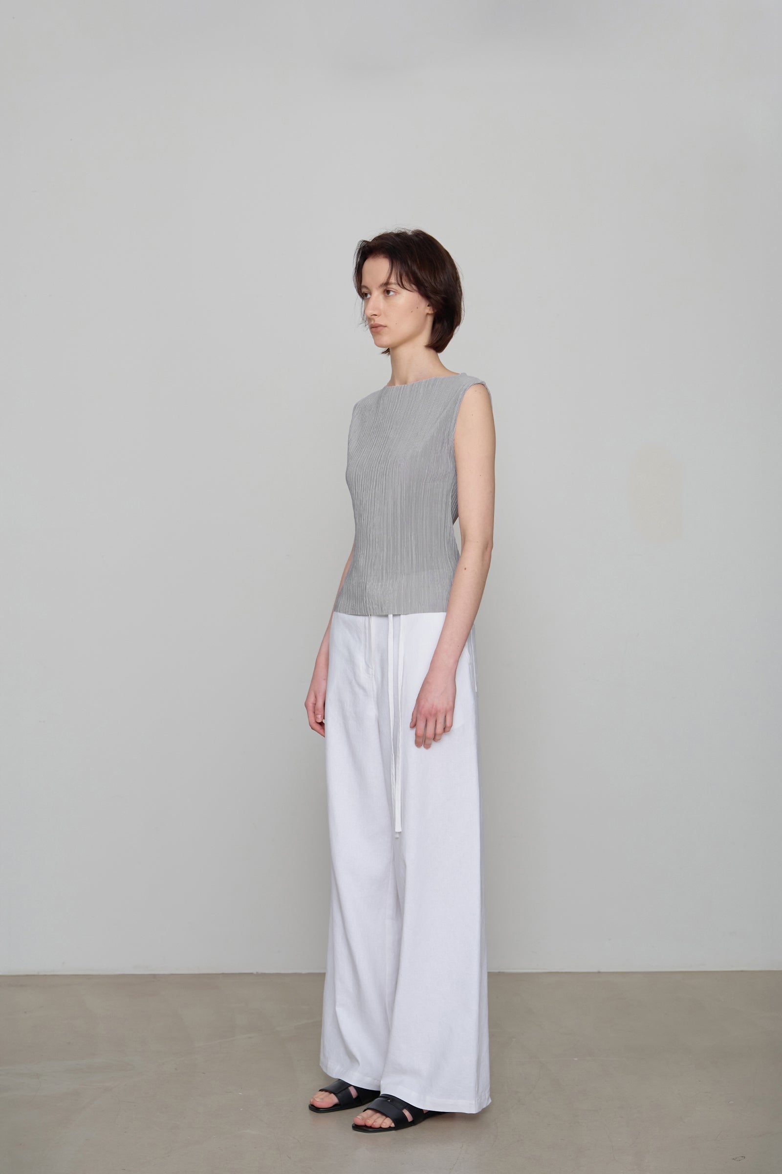 PANTALON LARGE EN LIN_BLANC