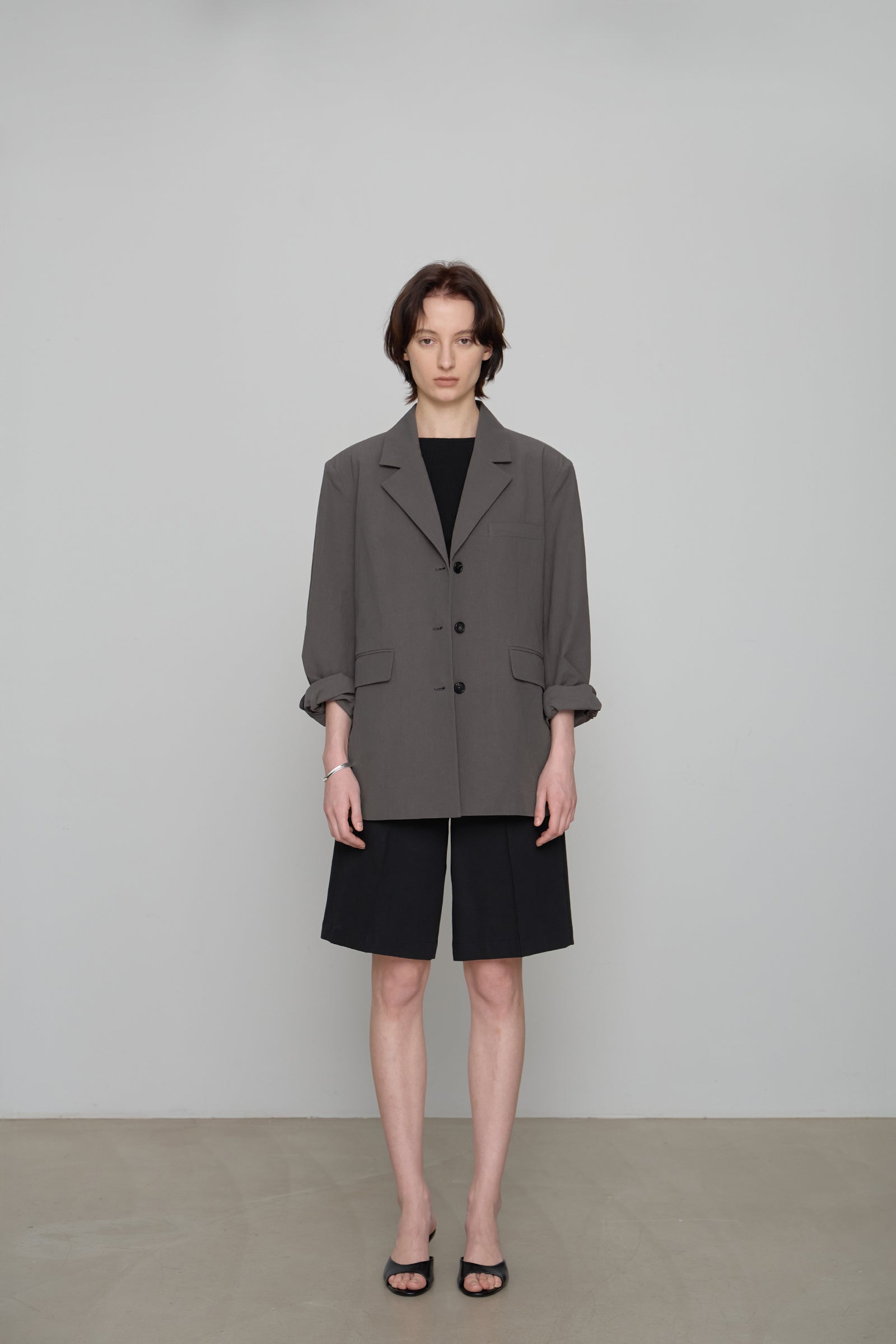 LINEN OVERSIZED JACKET_CHARCOAL