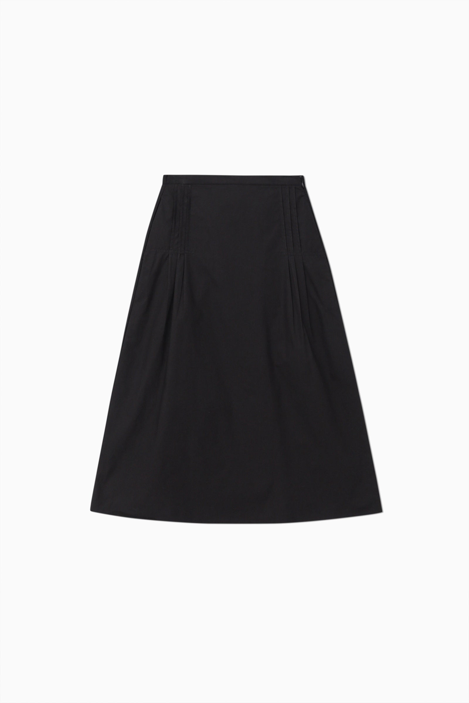 ANNET PINTUCK SKIRT_BLACK