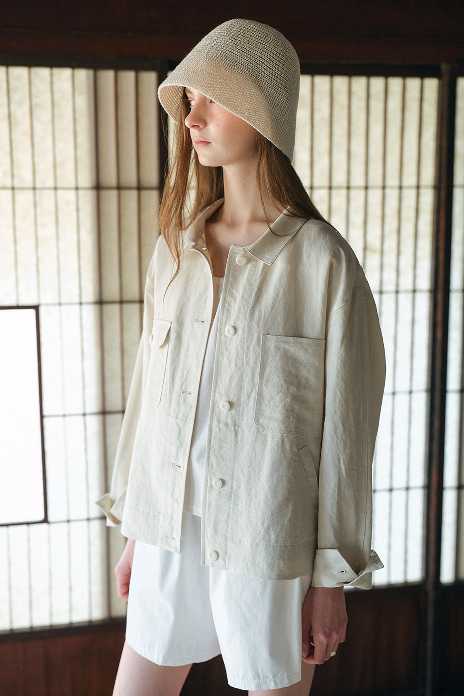 BAKER LINEN JACKET_CRÈME