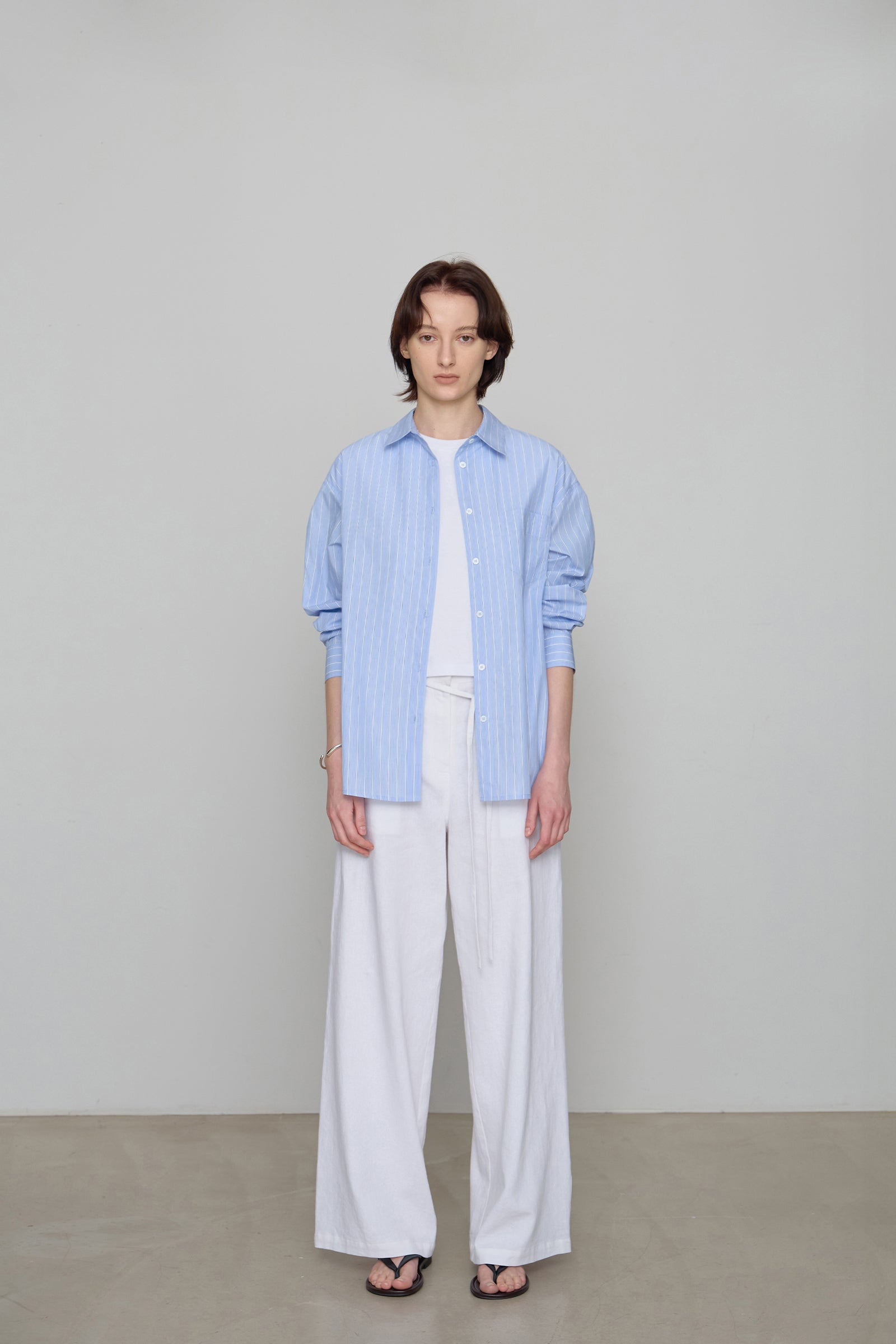 CHEMISE RAYÉE_BLEU CLAIR
