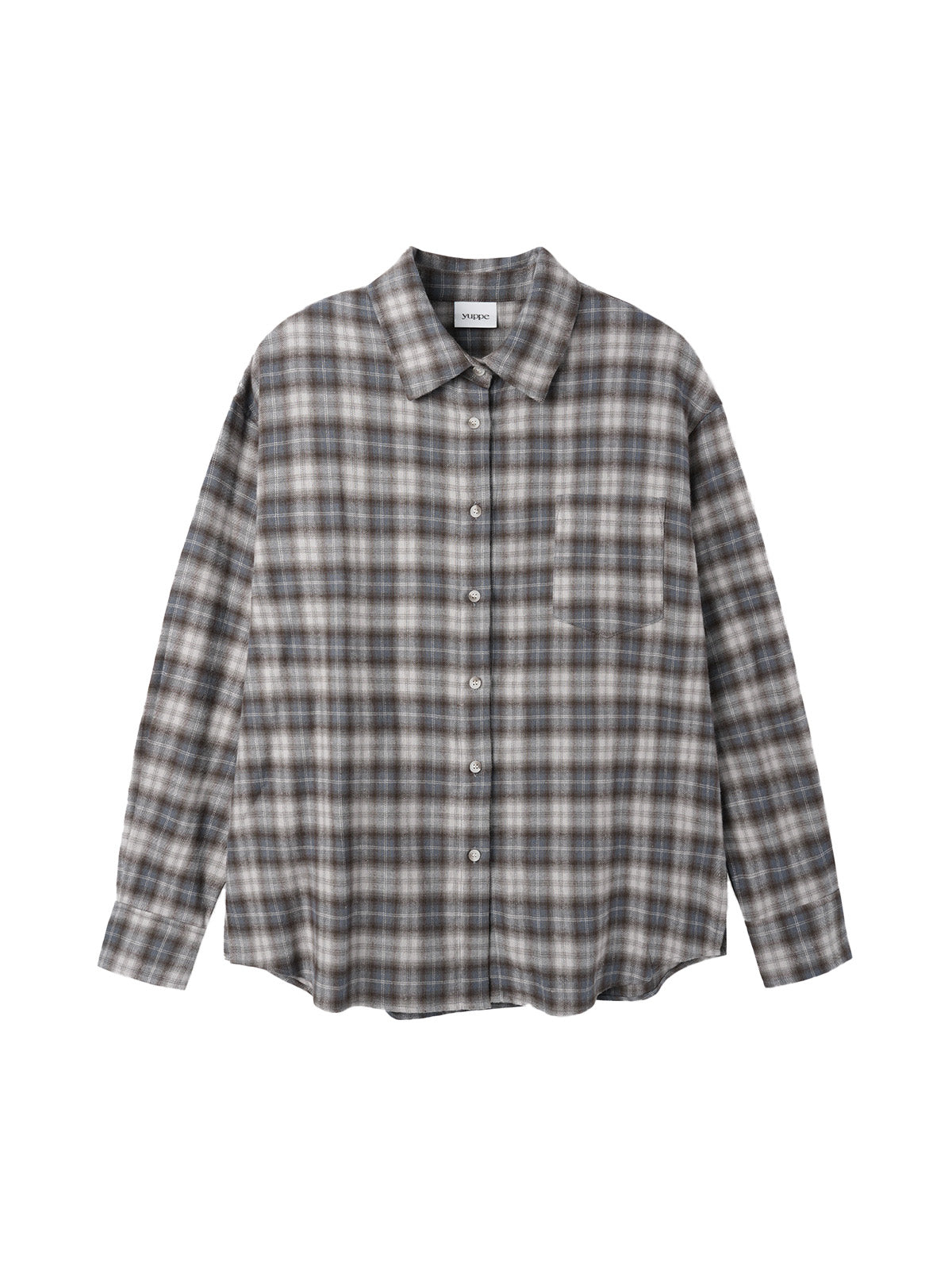 SPREAD CHECK SHIRT_SKY BLUE