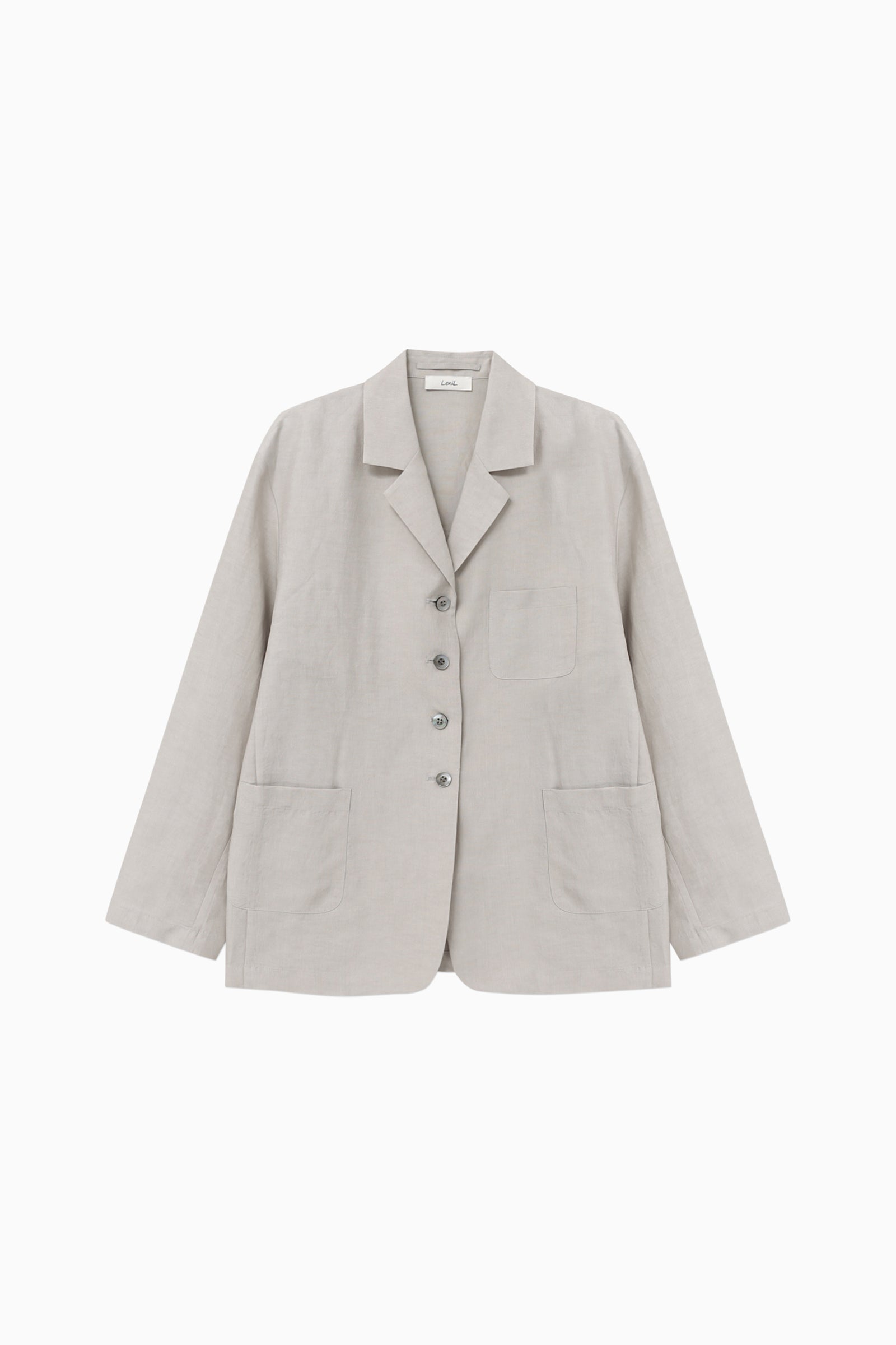 SEVILLA LINEN JACKET_GRIS CLAIR