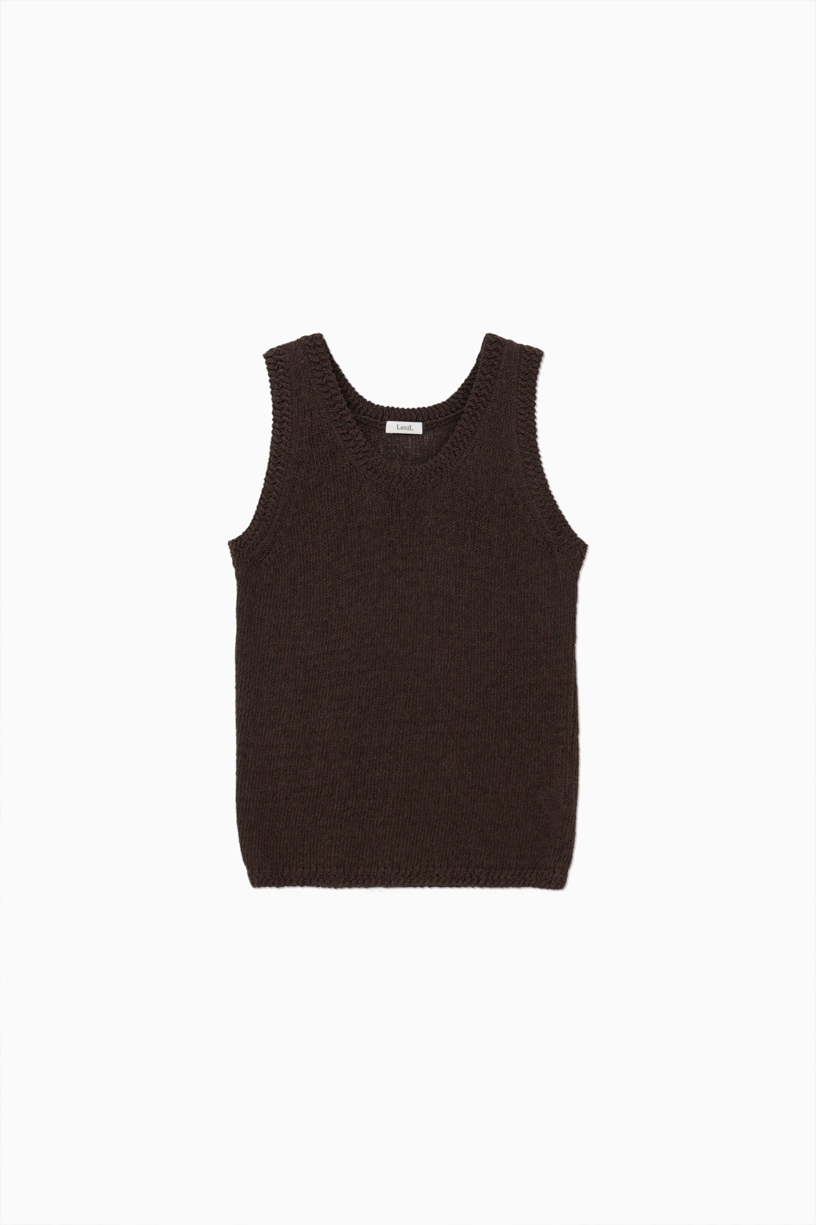 HARRIETTE KNIT SLEEVELESS_BROWN